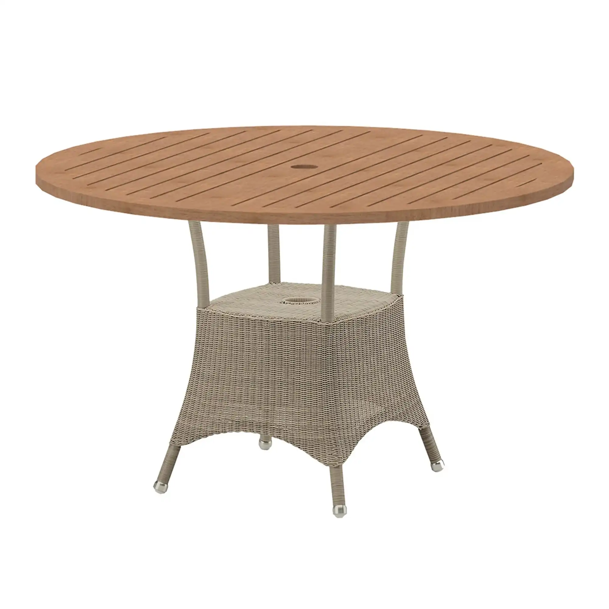 Lansing Table 120 cm - Taupe/Teak