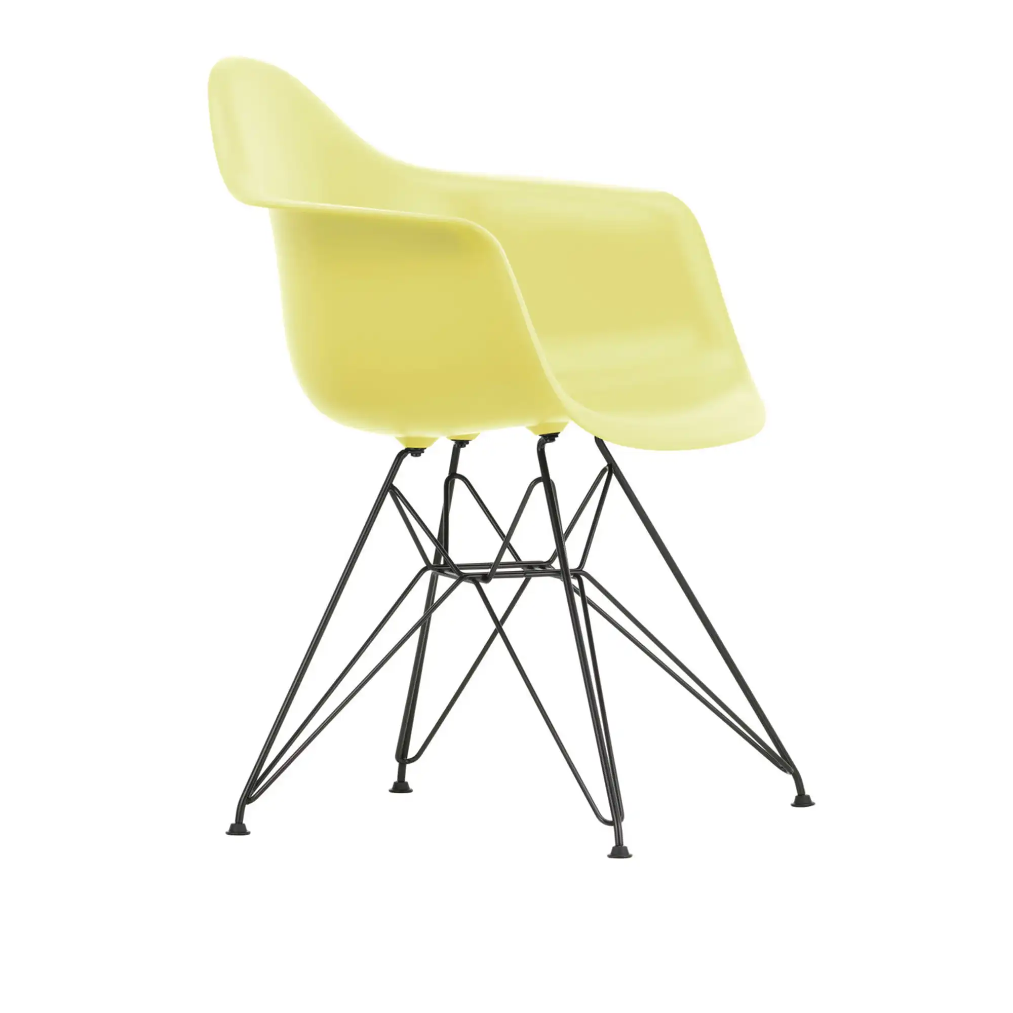 Eames RE Plastic Armchair DAR 92 Citron Basic Dark Base