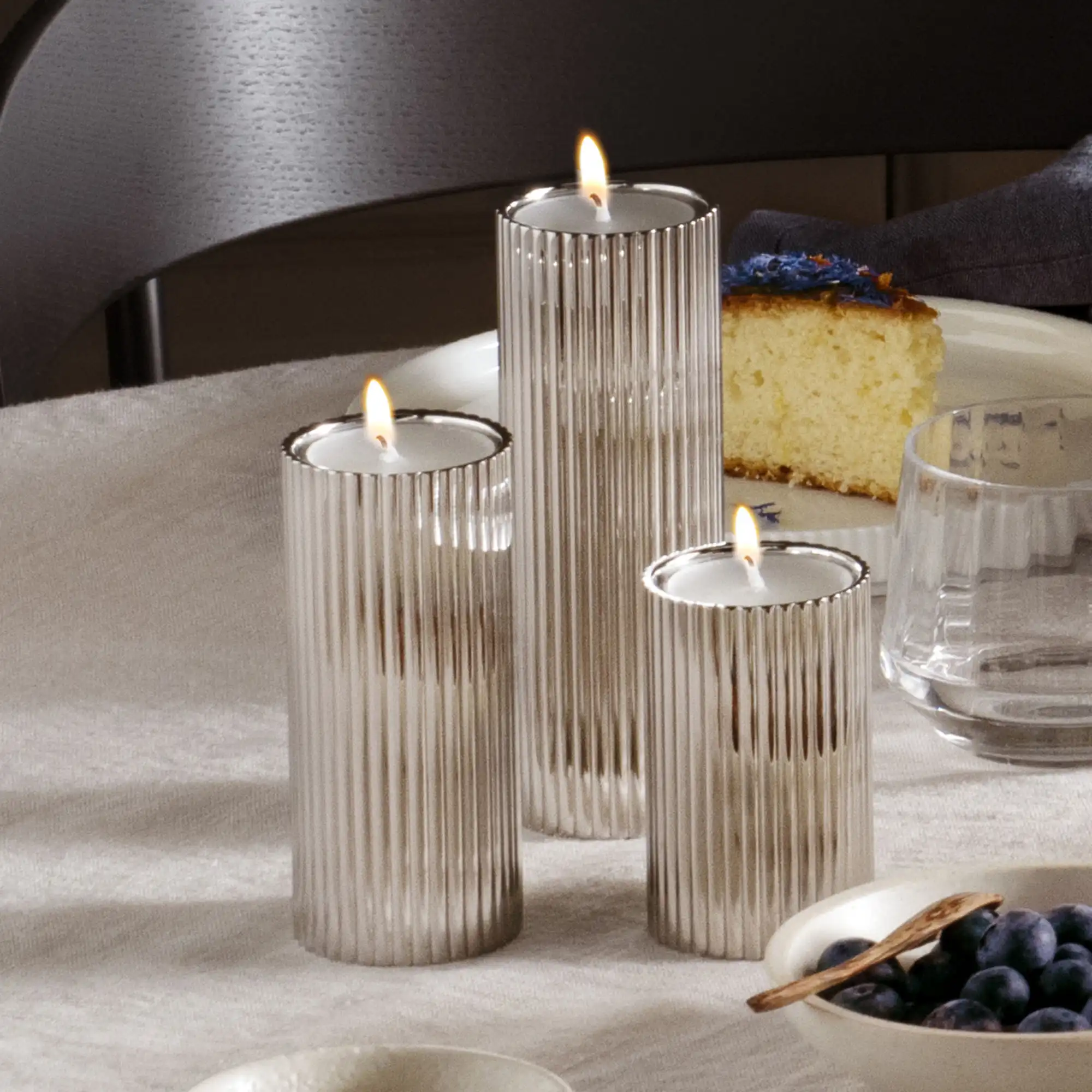 Bernadotte Tealight & Candleholder 3Pcs