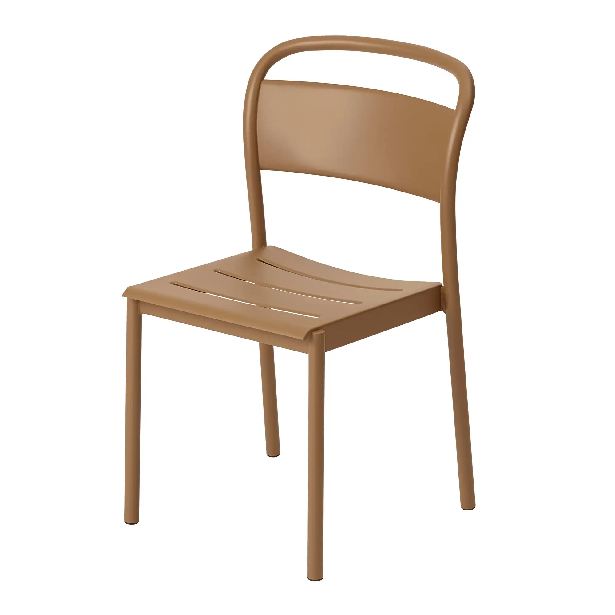 Linear Steel Side Chair Burnt Orange