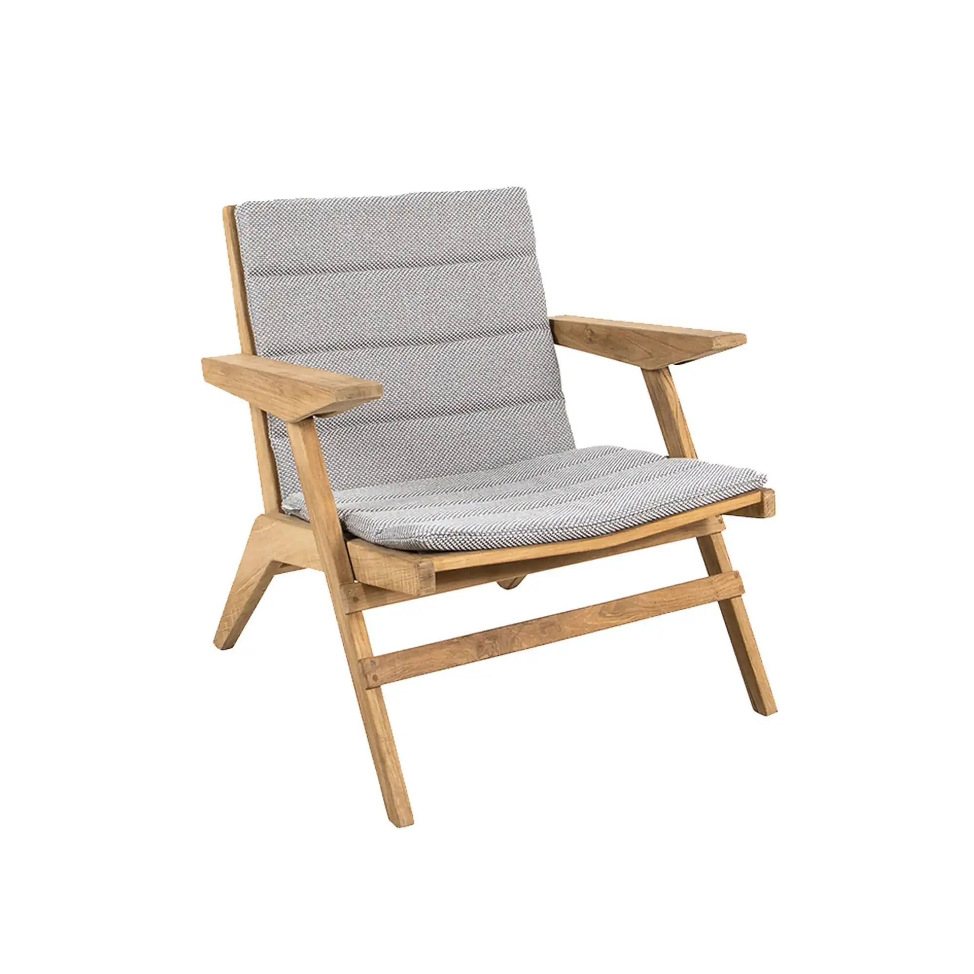 Flip Loungefåtölj, Teak inkl. Dynset