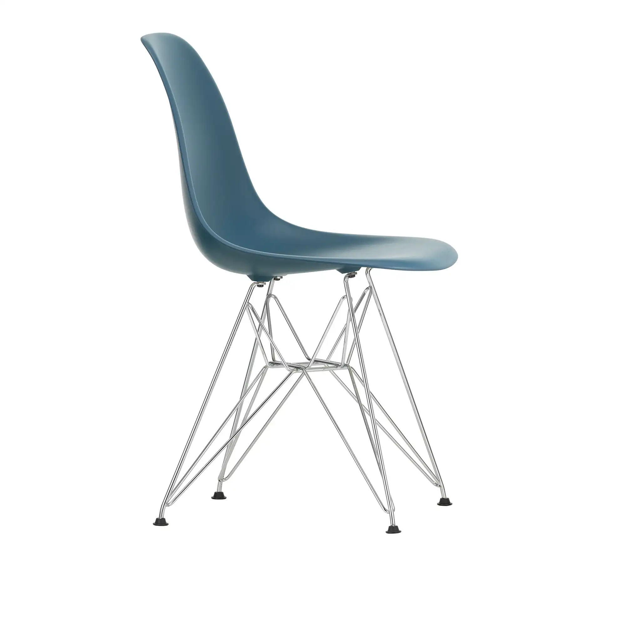 Eames Plastic Chair DSR - 83 Sea Blue/Chrome Base