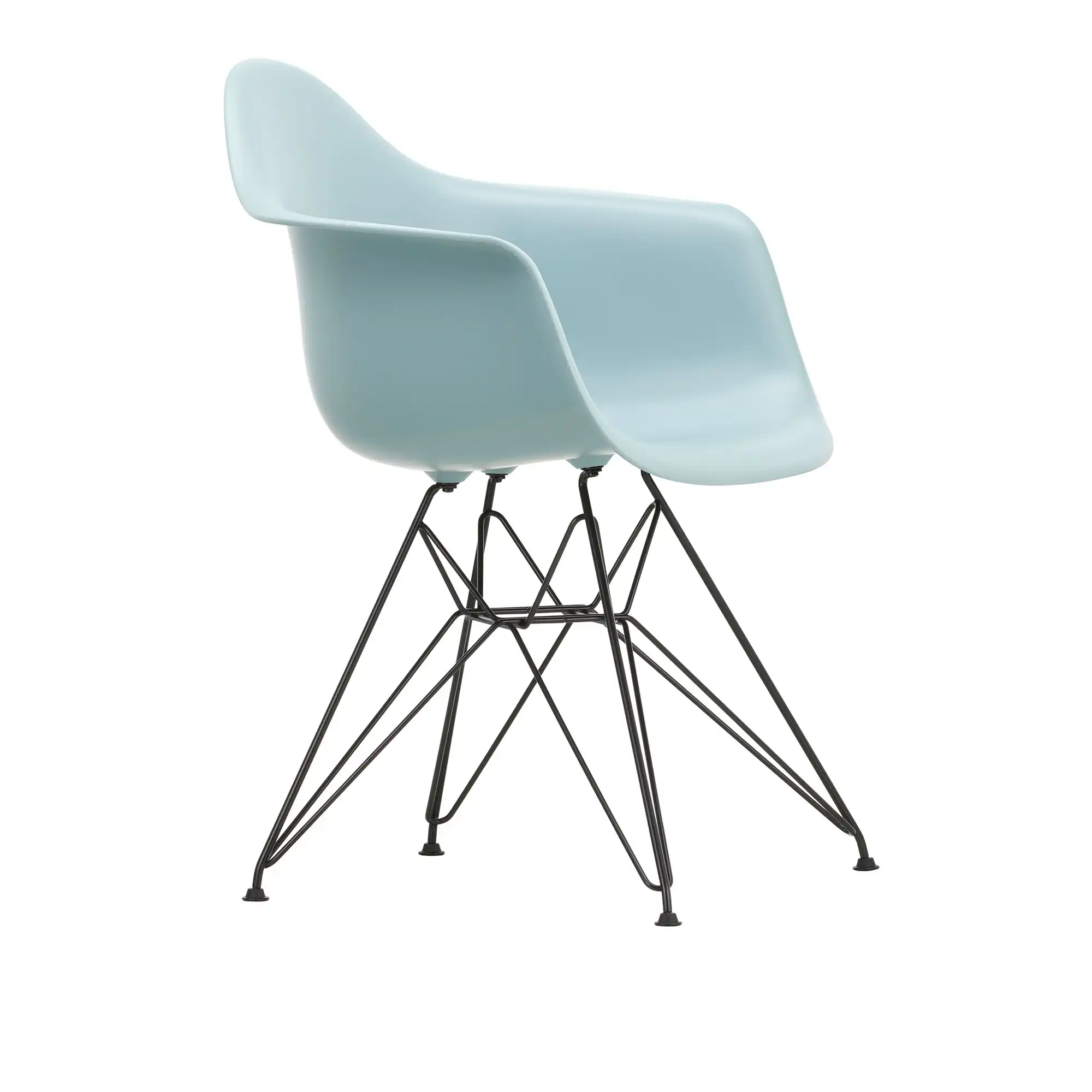Eames Plastic Armchair DAR 23 Ice Grey Basic Dark Base