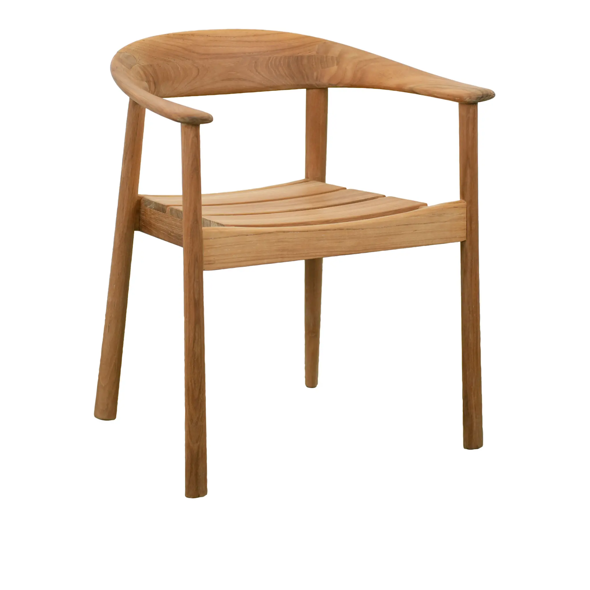 Majestic stol med armlener, stabelbar – Teak