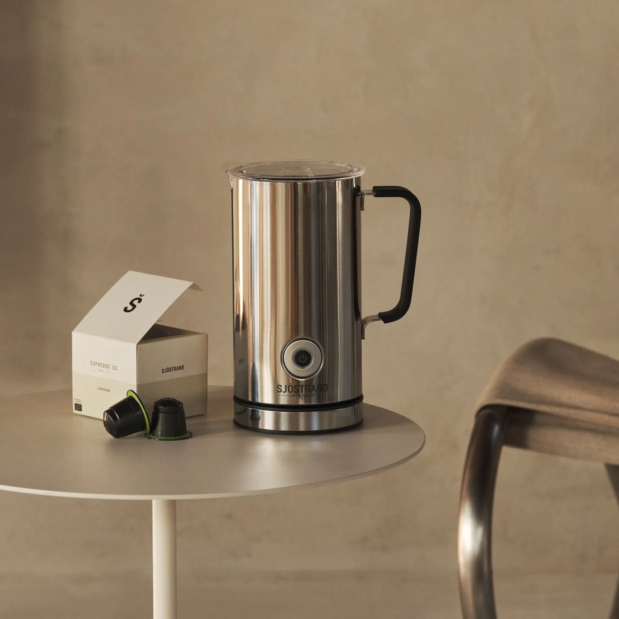 The Milk Frother Stainless Steel melkeskummer