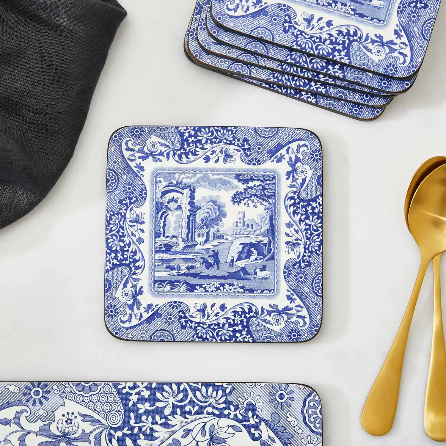 Blue Italian coasters 6-pack