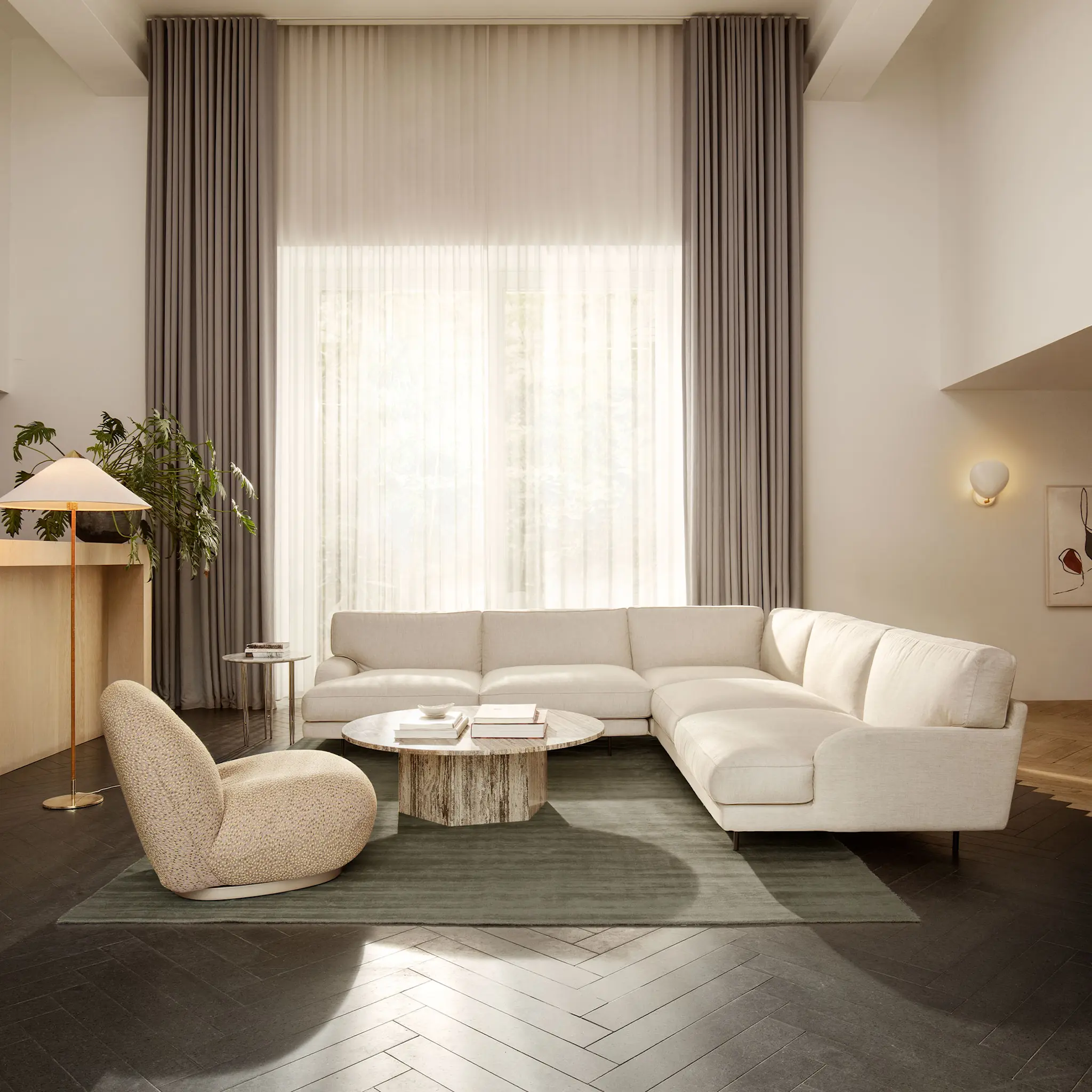 Flaneur 3-seters sofa Matt Black