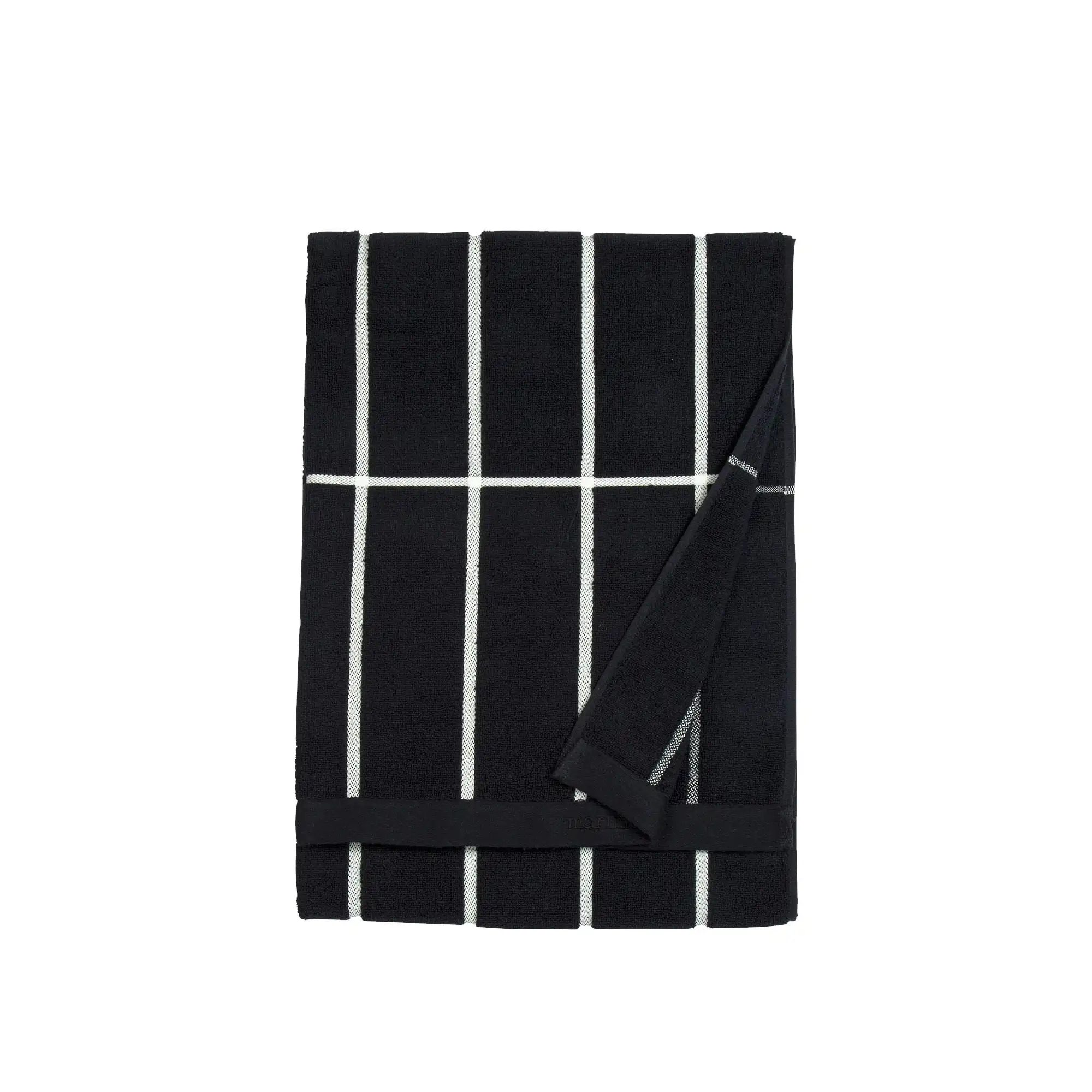 Tiiliskivi badehåndkle 70x150 cm black, white