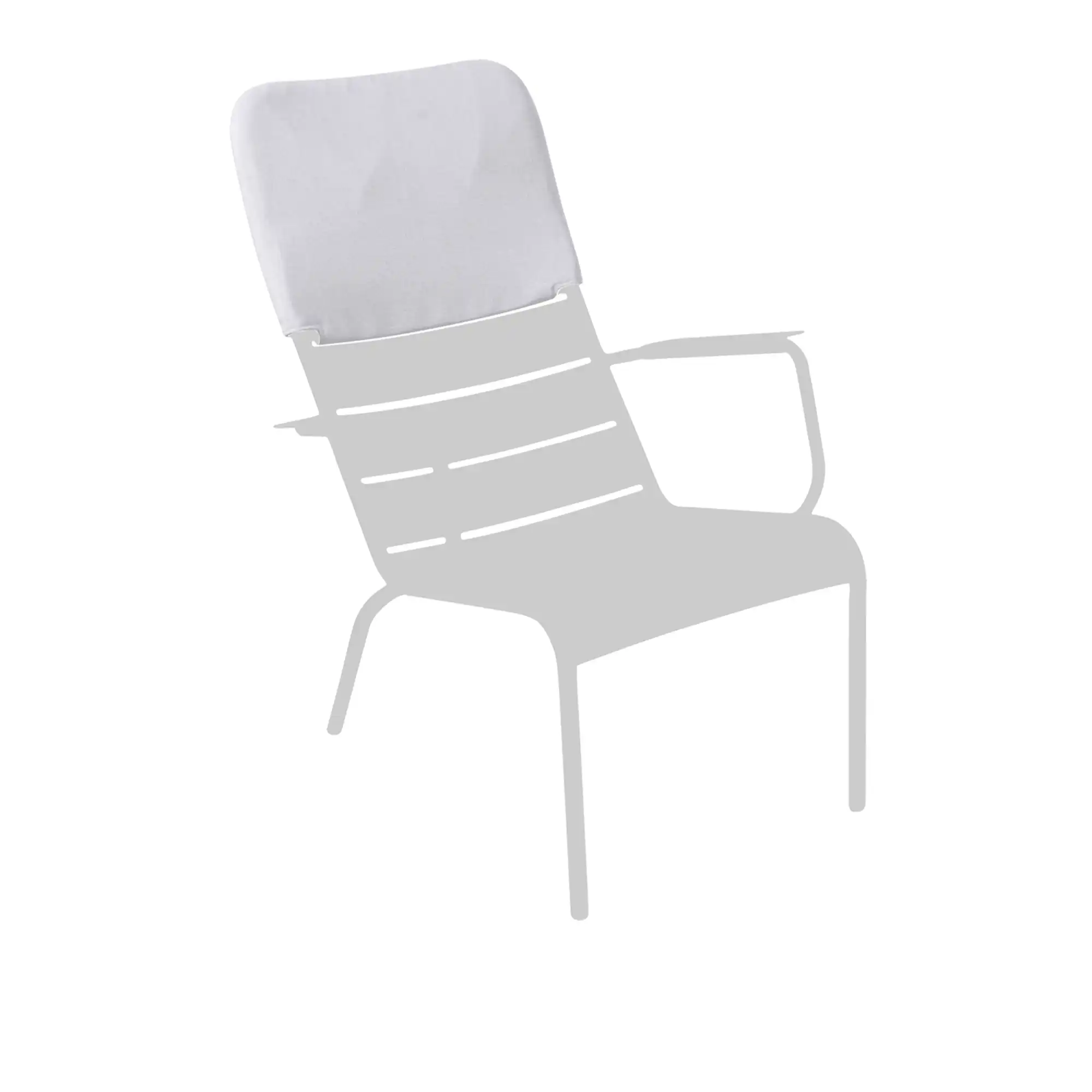 Luxembourg Low Armchair Headrest, Cotton White