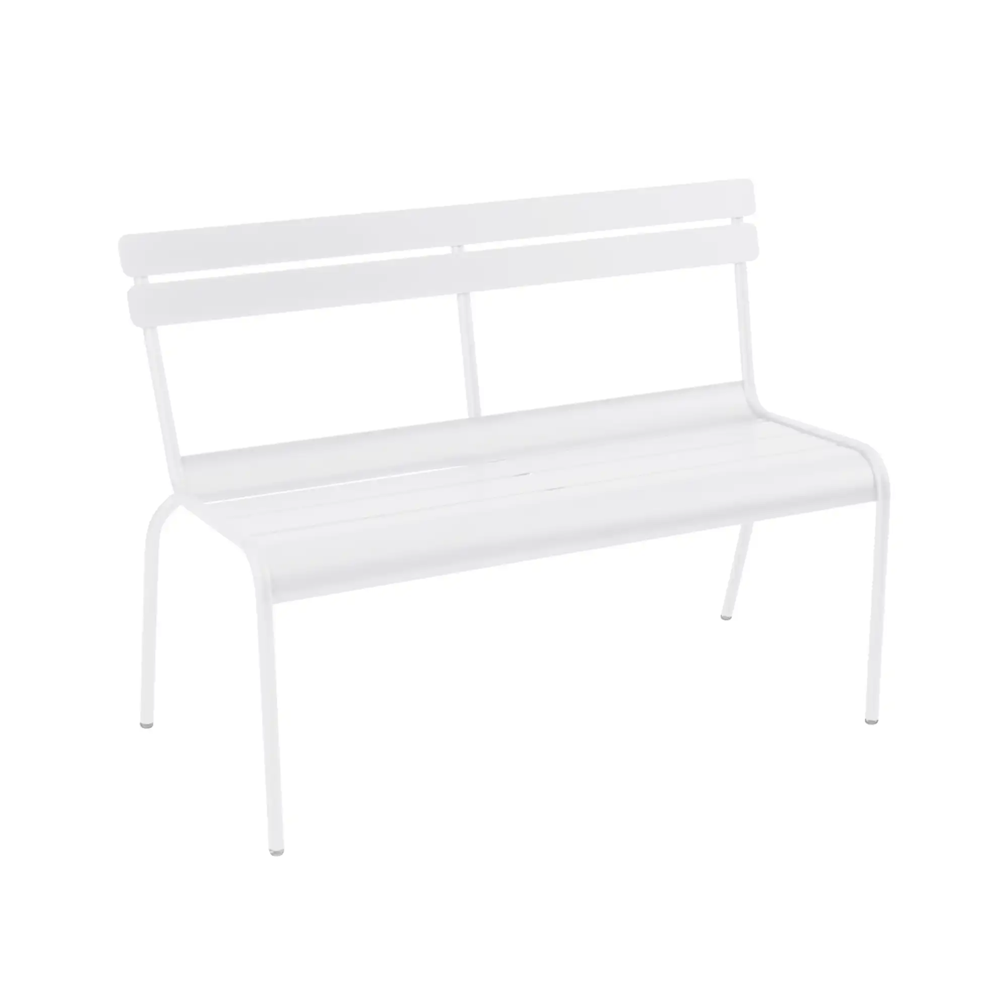 Luxembourg Bench with Backrest Cotton White 01