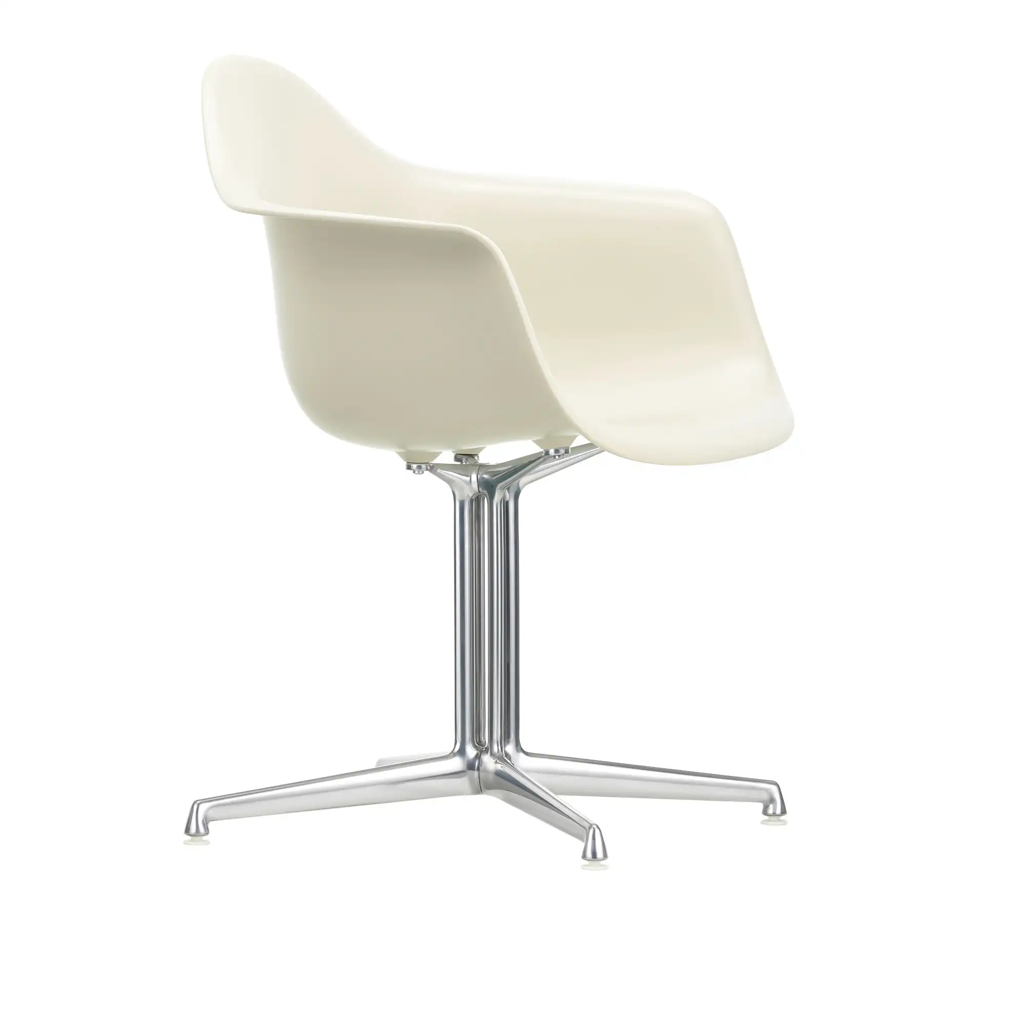 Eames Plastic Armchair DAL - 11 Pebble - Aluminium Polished