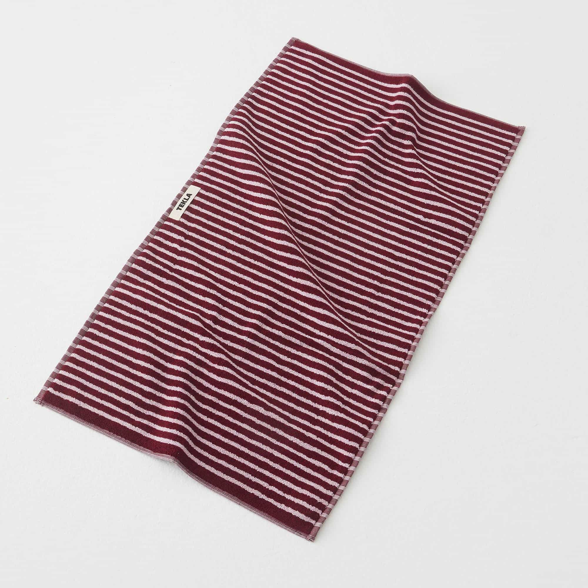 Terry Towel Red & Rose Stripes
