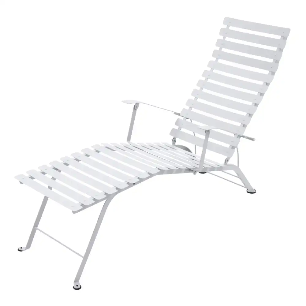 Bistro Chaise Longue Cotton White 01