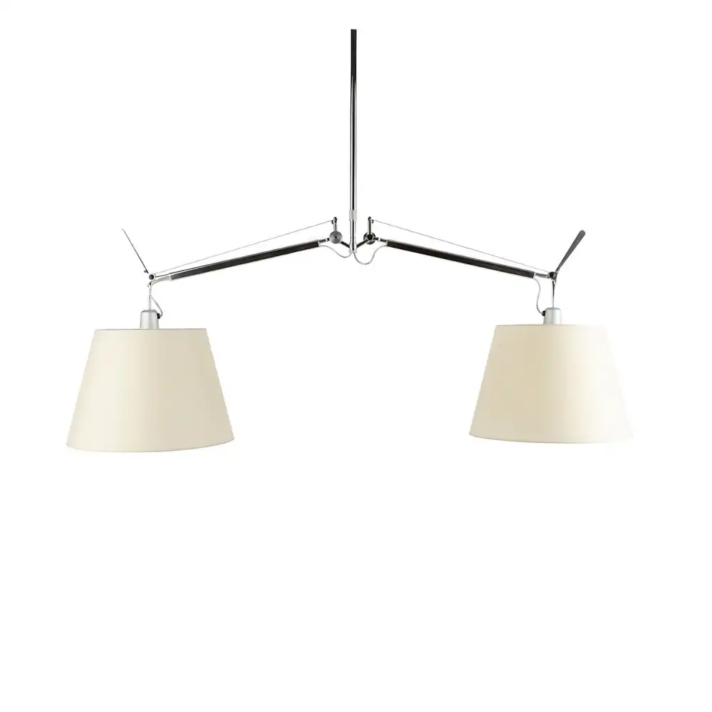 Tolomeo Basculante 2 Bracci Pendellampa, Skärm i Pergamentpapper Ø 32 cm