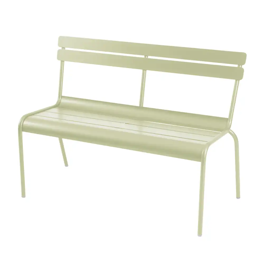 Luxembourg Bench with Backrest Willow Green 65