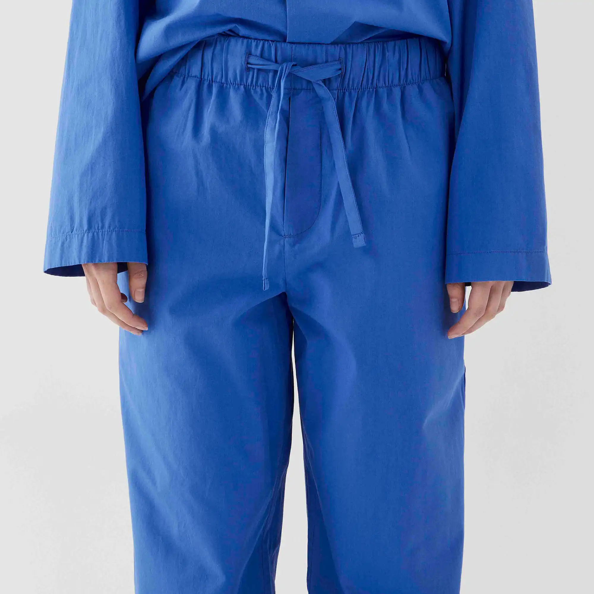 Poplin Sleepwear Royal Blue Blue, Pants XS