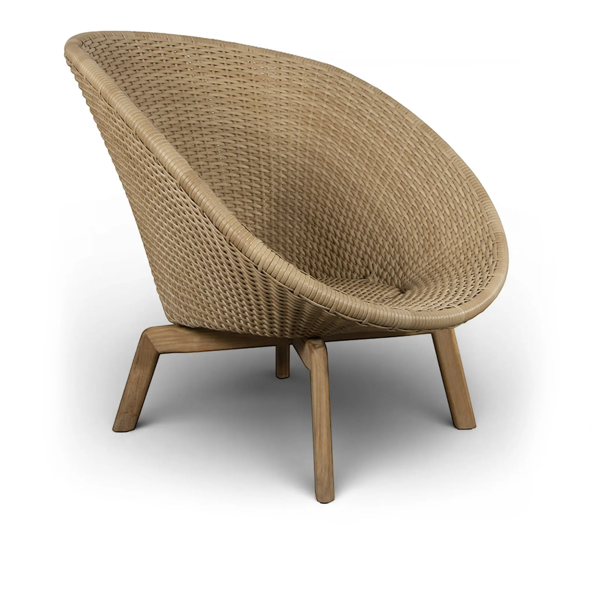 Peacock loungefåtölj – Teak, Natural Cane-line flat Weave