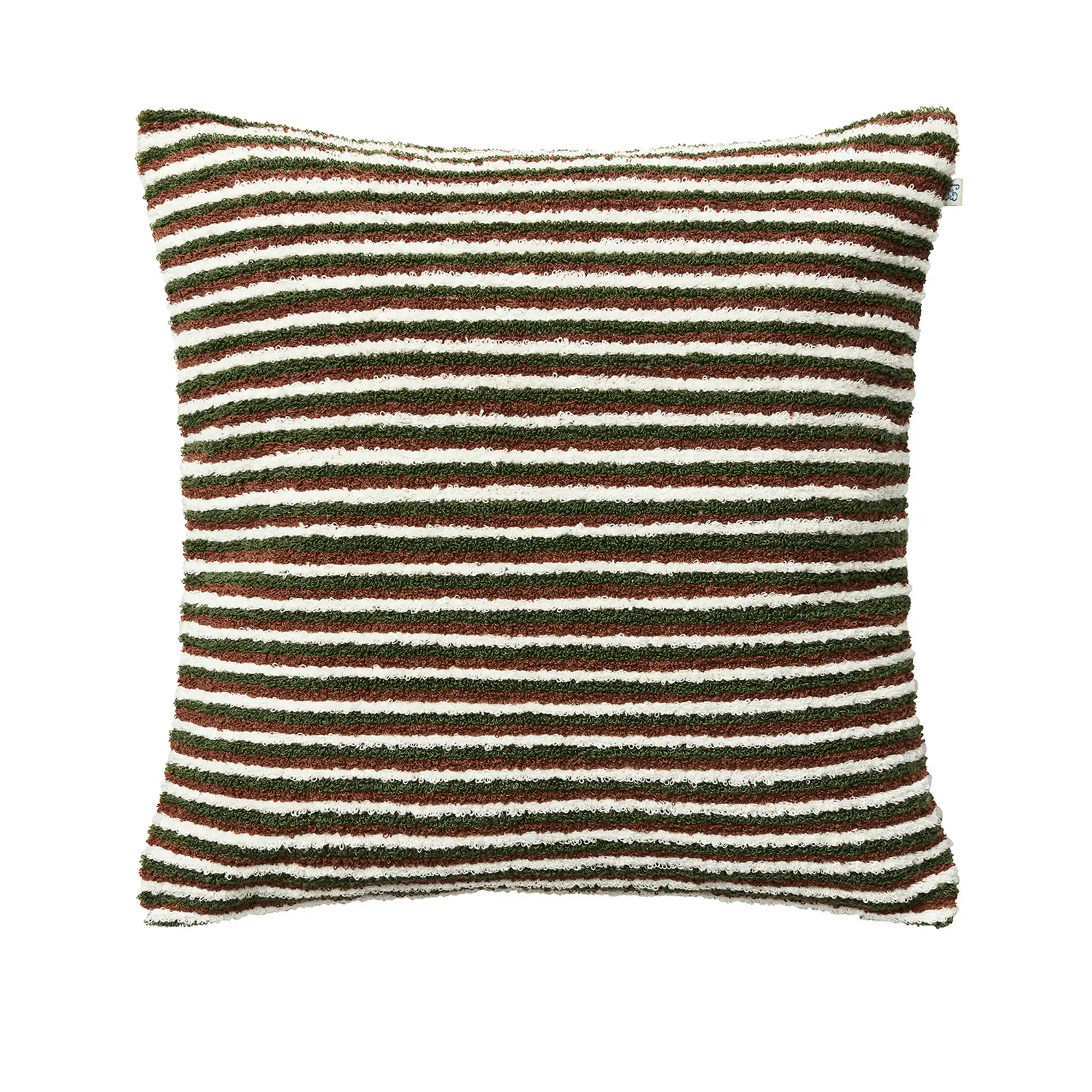 Raipur - Linen/Bouclé 50x50 cm , Cognac/Cactus Green/Off White