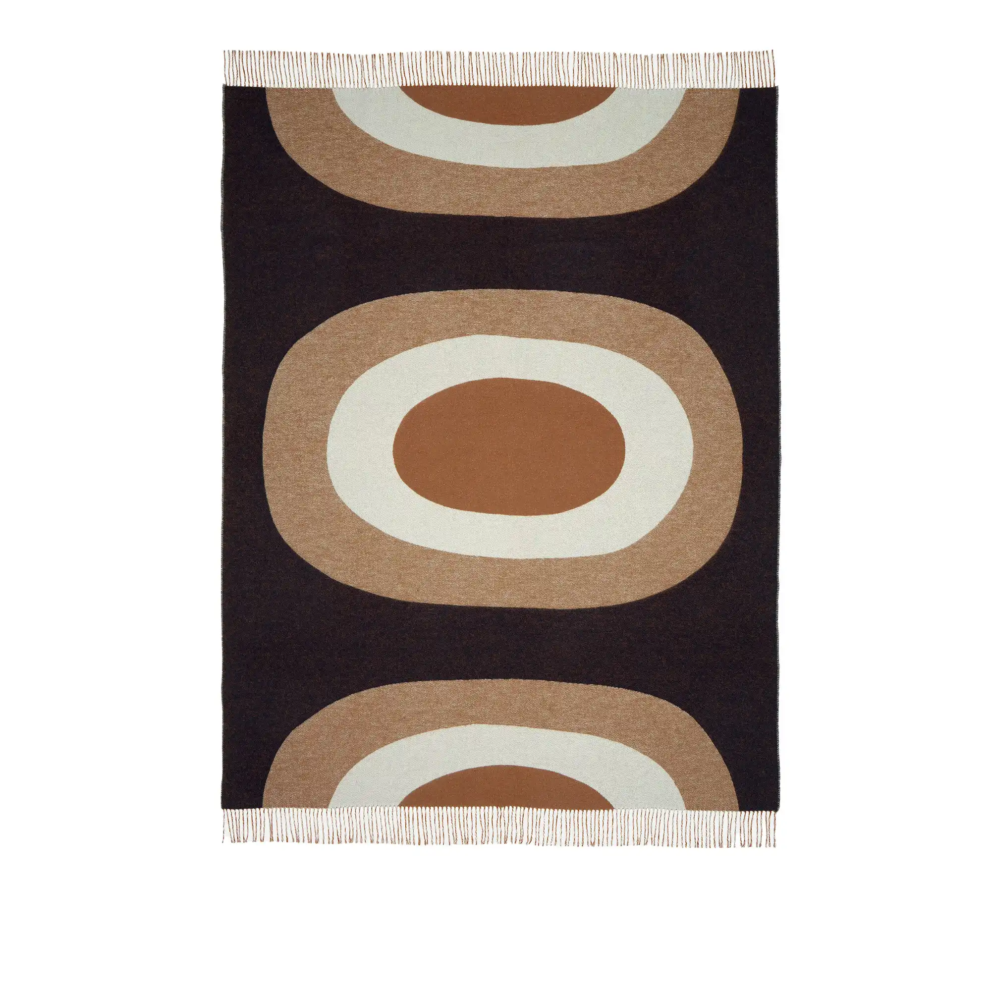Melooni pledd 130x170 cm brown, off white, dark blue