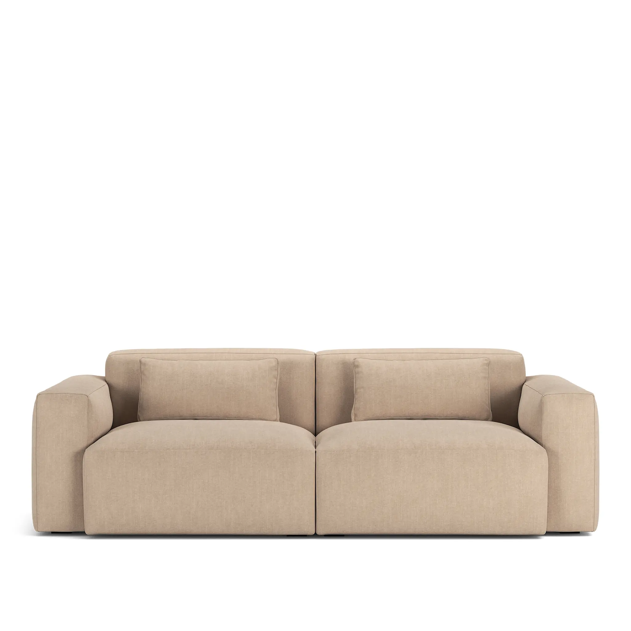 Brick Rectangular Pillow Shadow, Beige Cotton