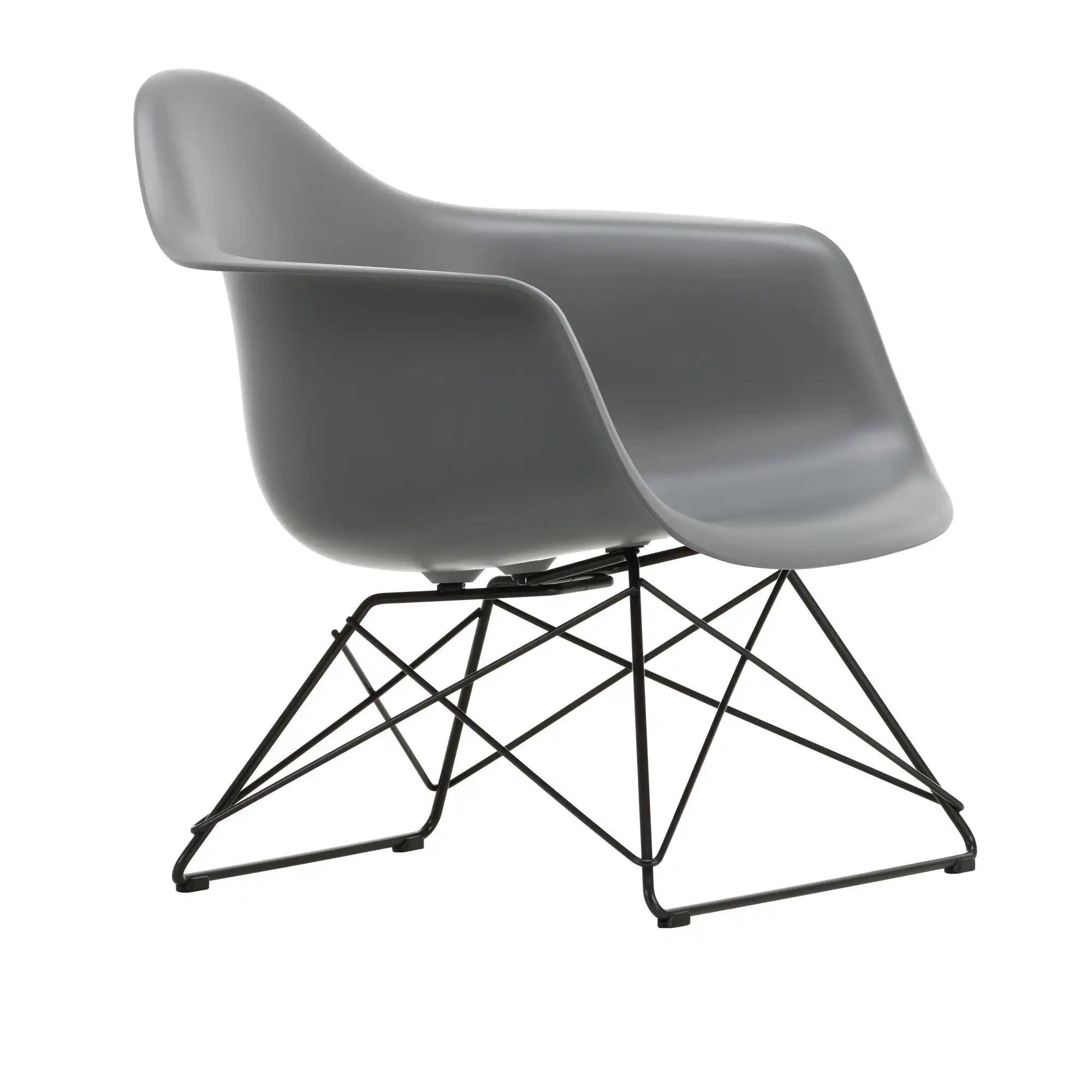 Eames Plastic Armchair LAR - 56 Granite Grey - Basic Dark Base