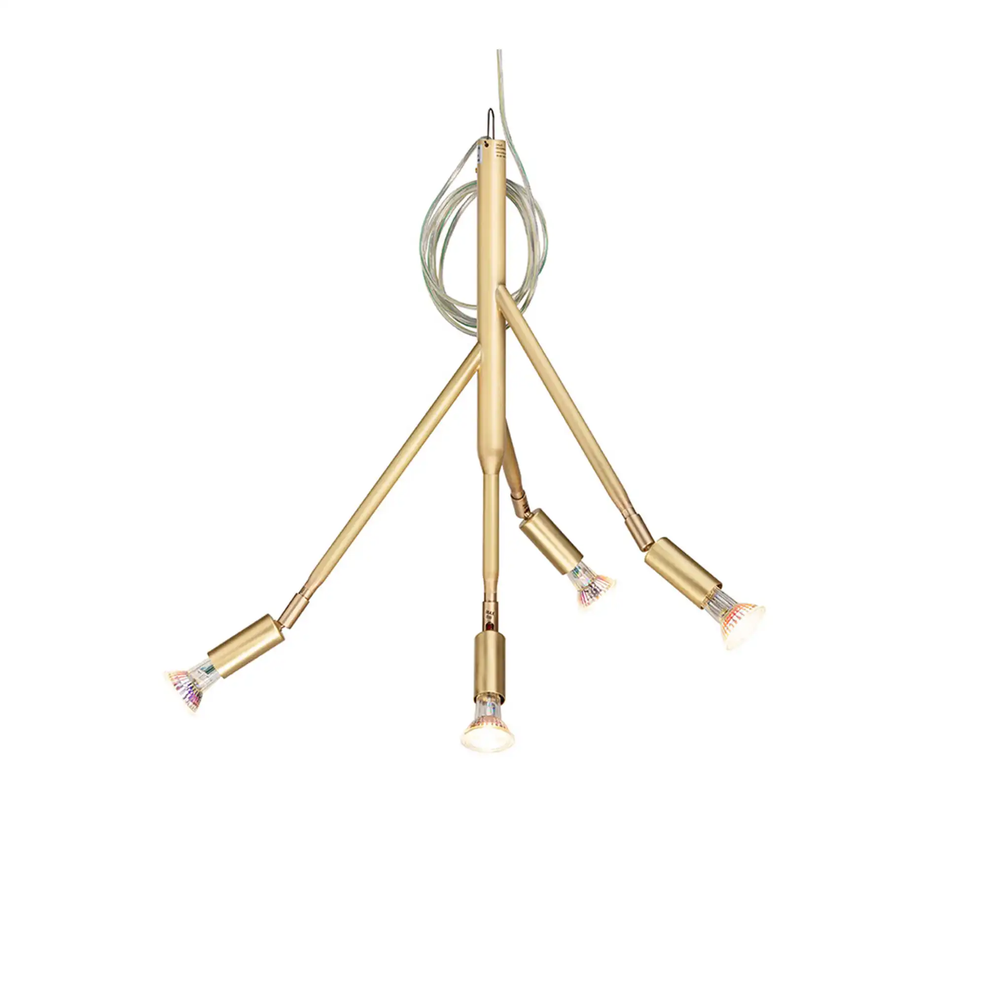 Kvist Pendant 4, Brushed Brass