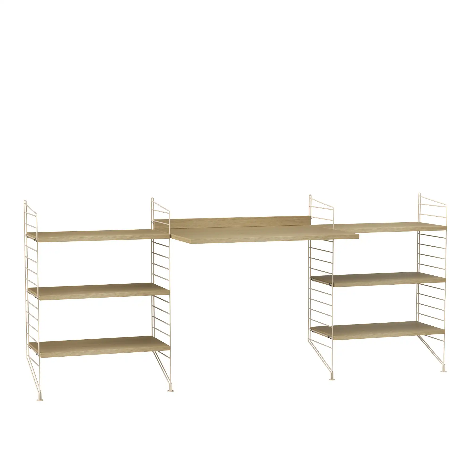 Kontor hyllesystem D eik/beige