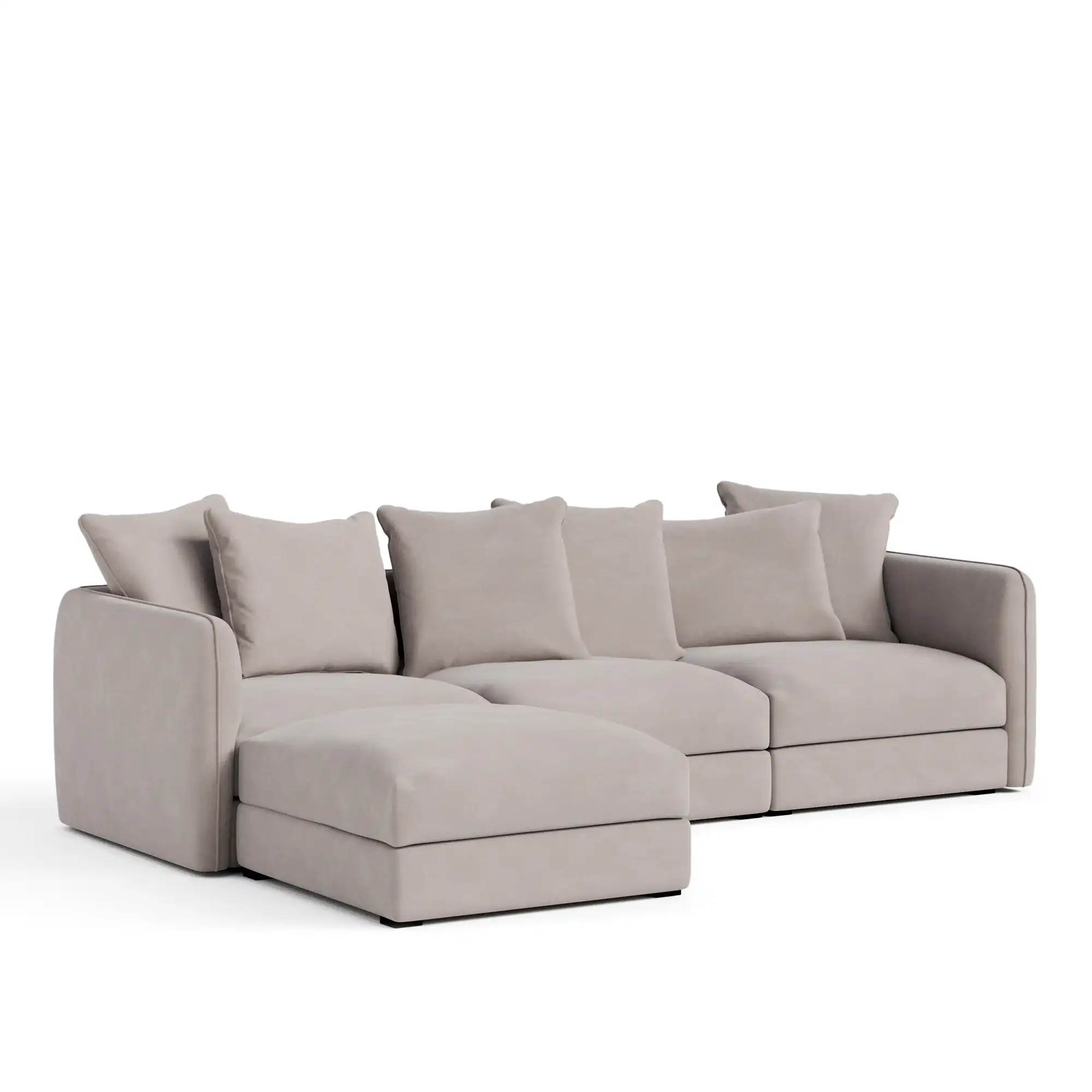 Pavarotti 3-Seater with Ottoman - Shadow Beige