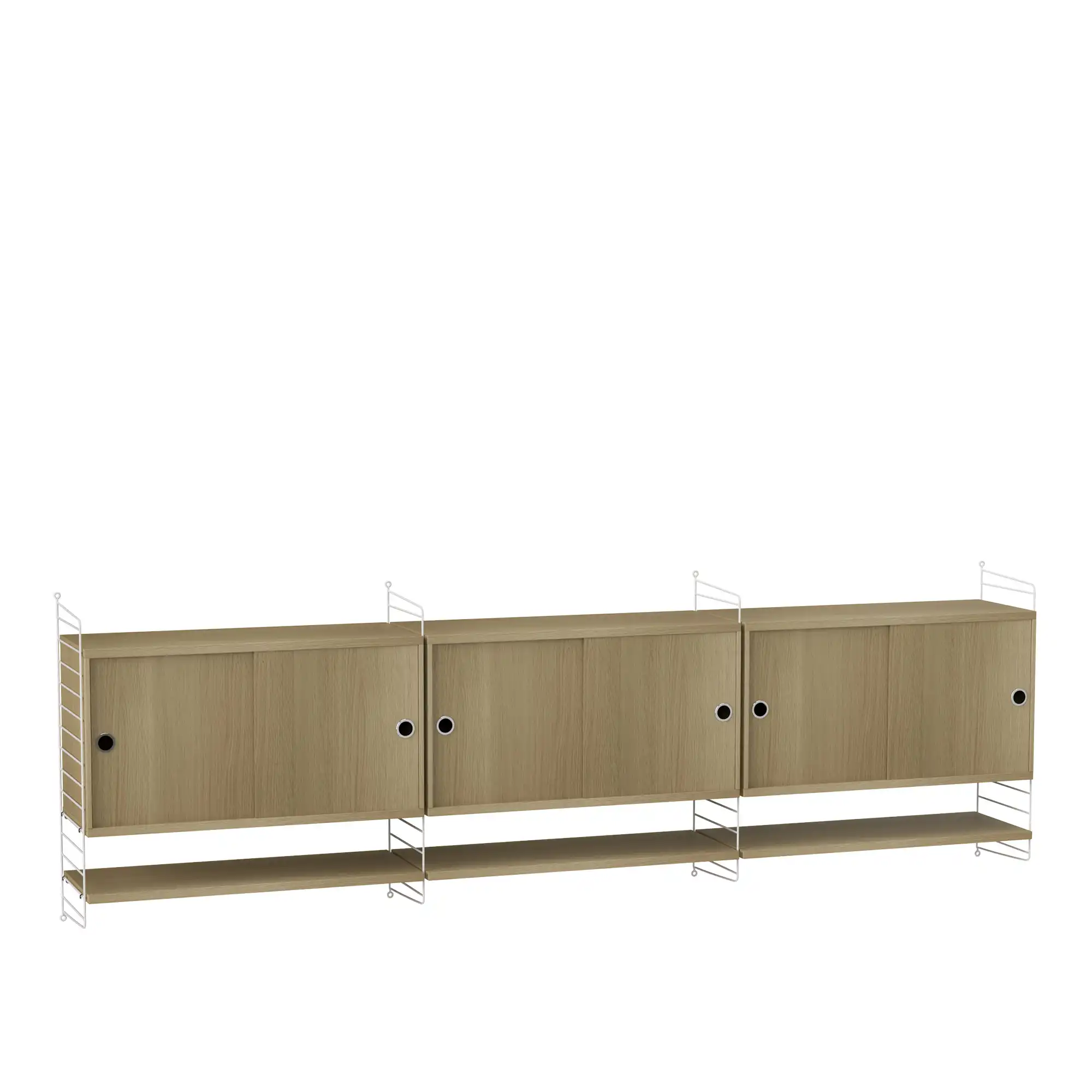 Stue hyllesystem E eik/hvit