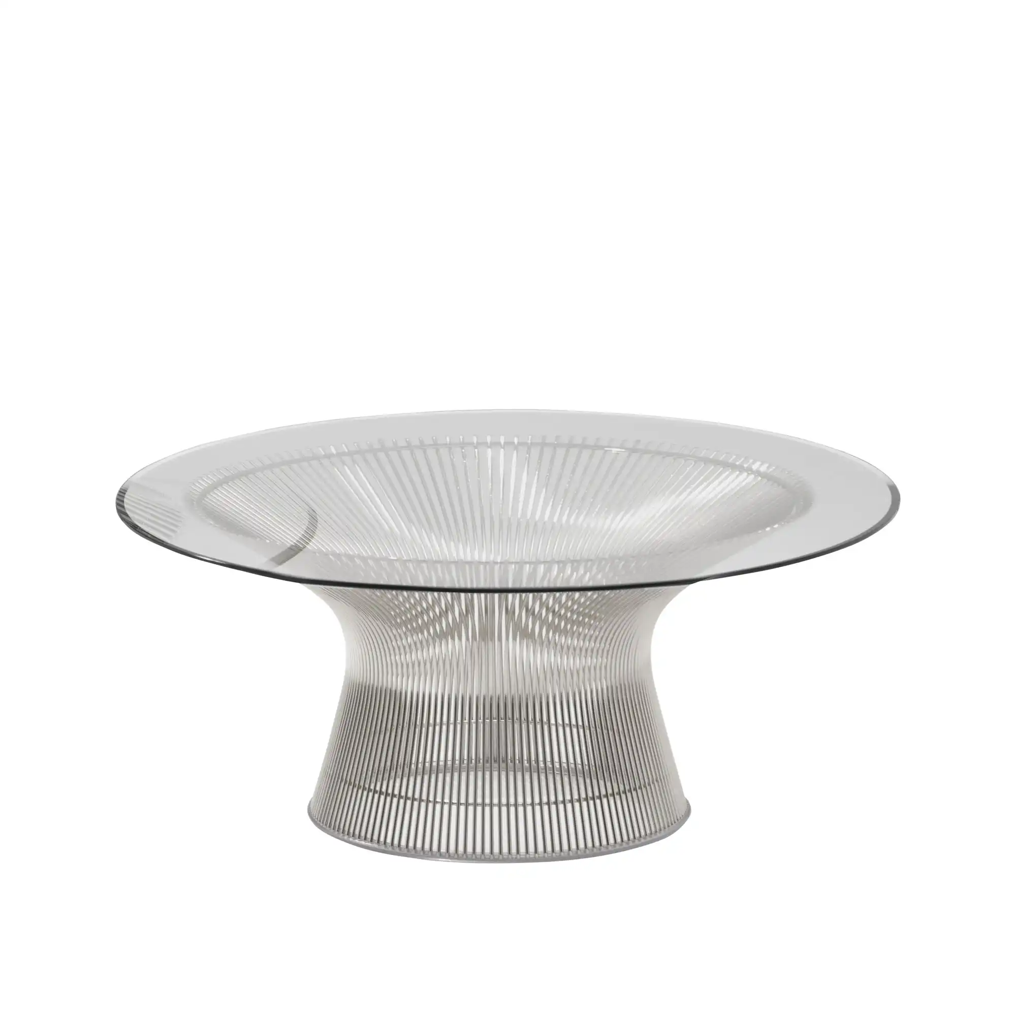 Platner salongbord Ø 92 cm Polert nikkel