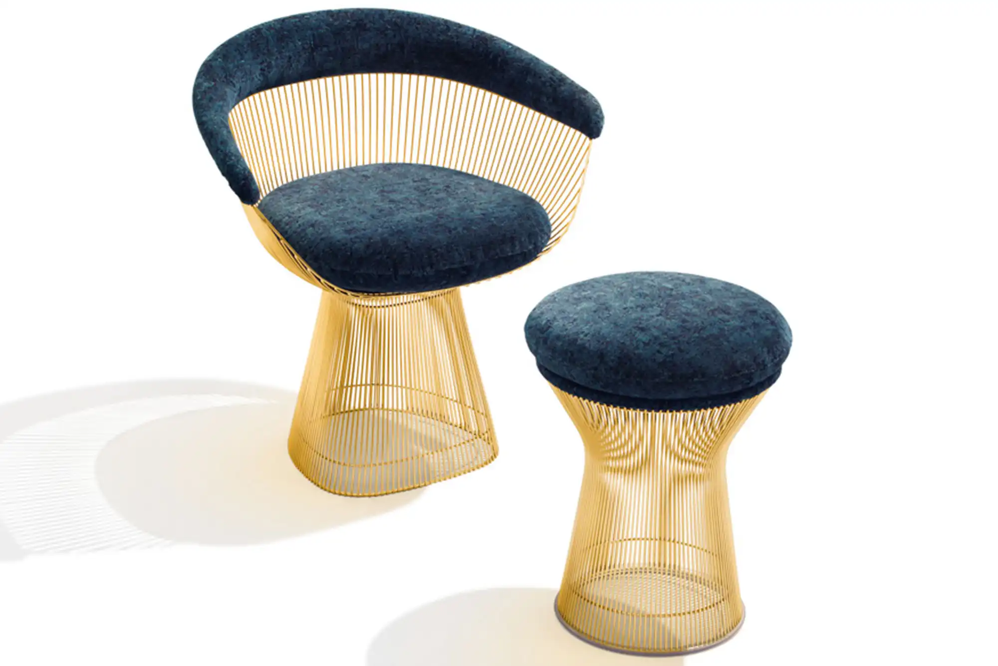 Platner Stool - 18k gull