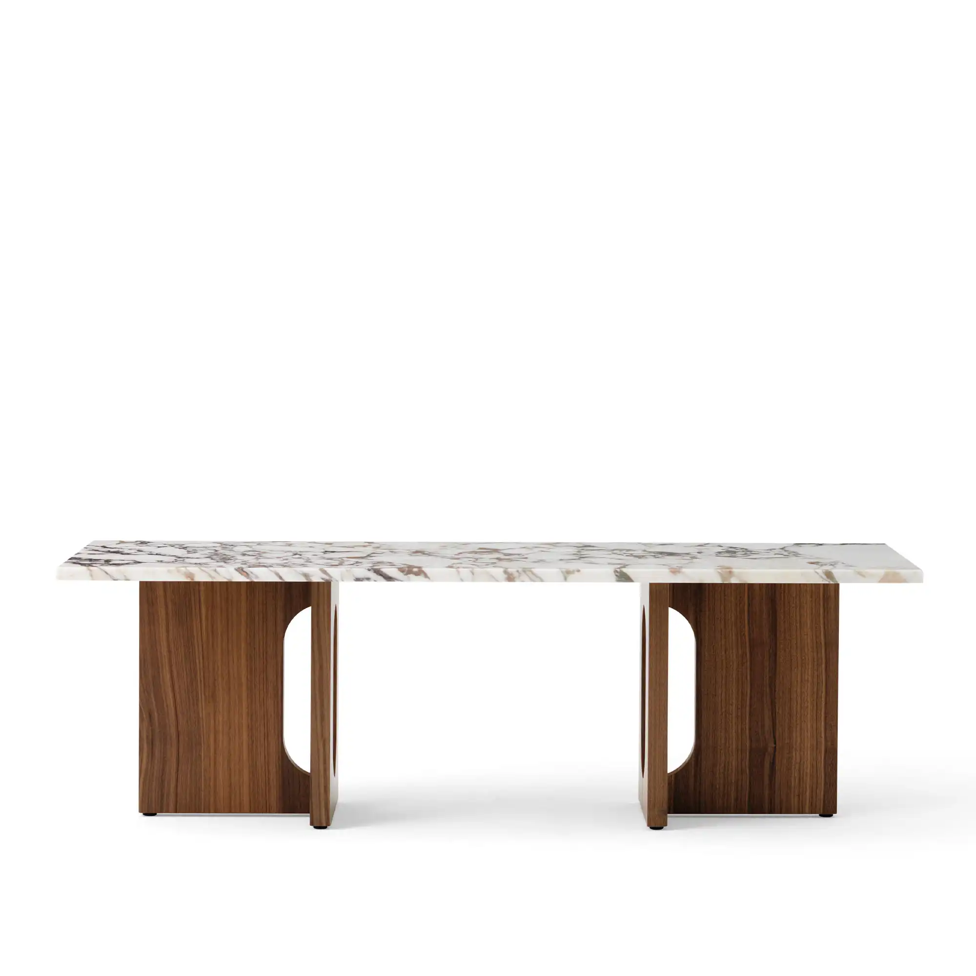 Androgyne Lounge Table, Walnut / Calacatta Viola