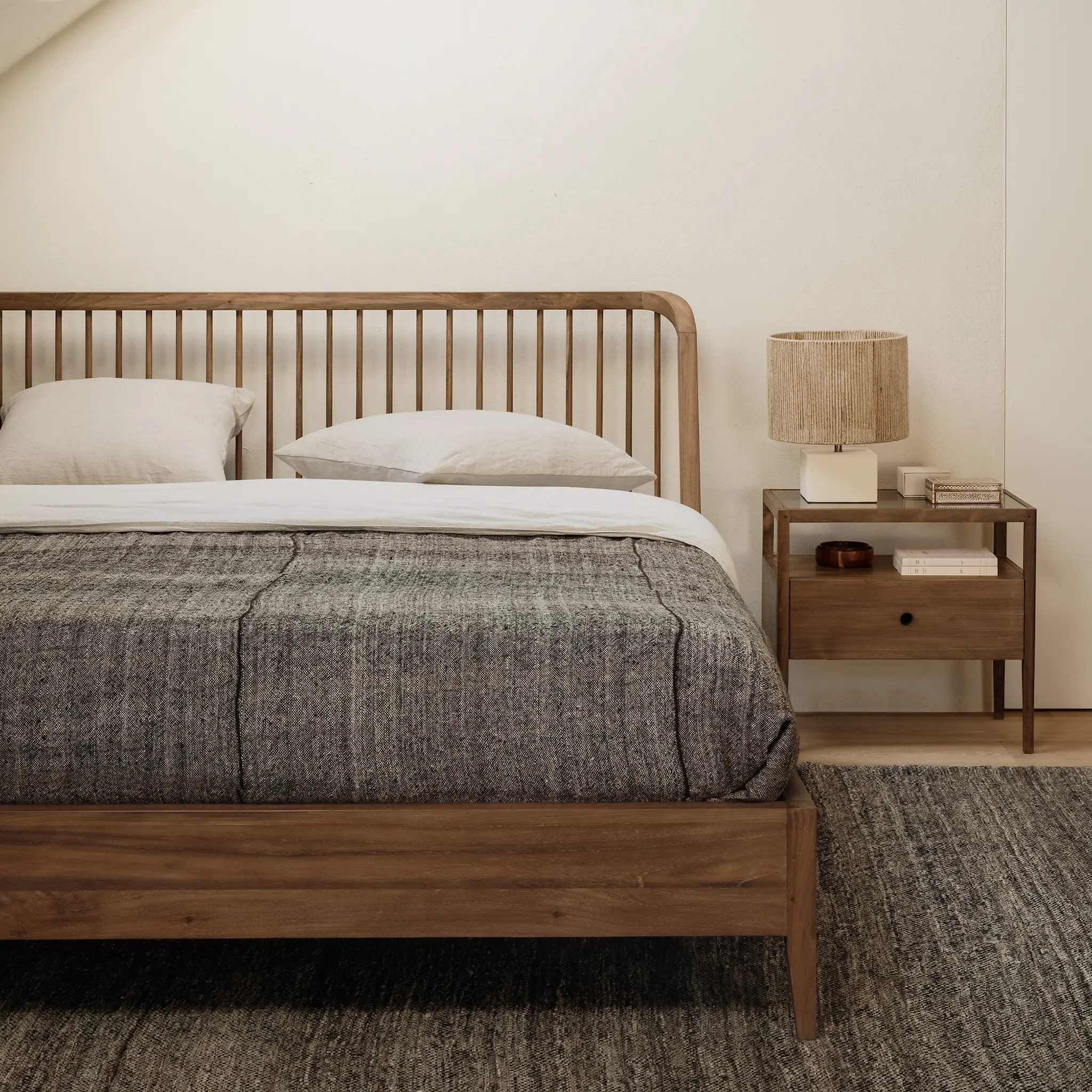 Spindle Bedside Table