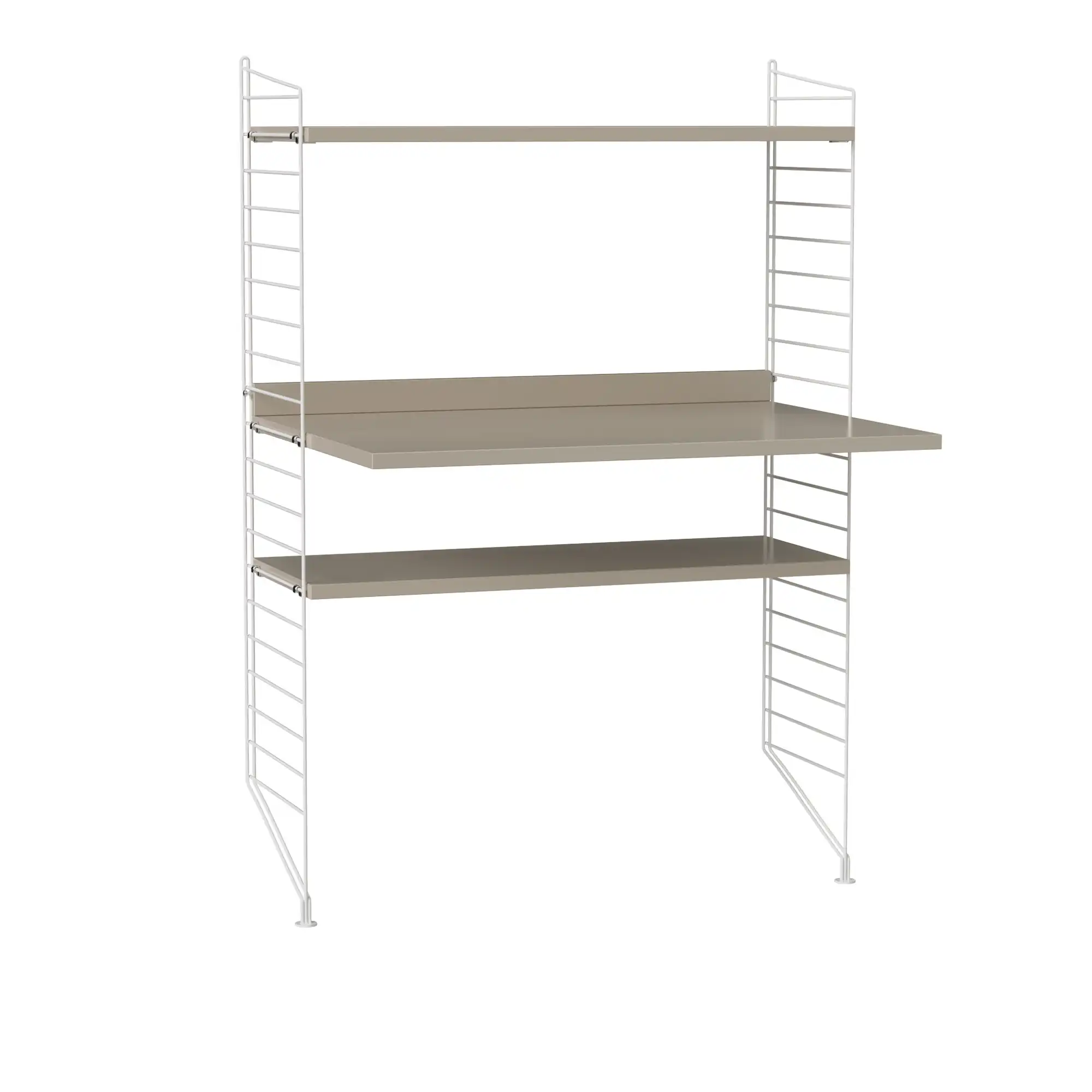 Kontor hyllesystem H beige/hvit