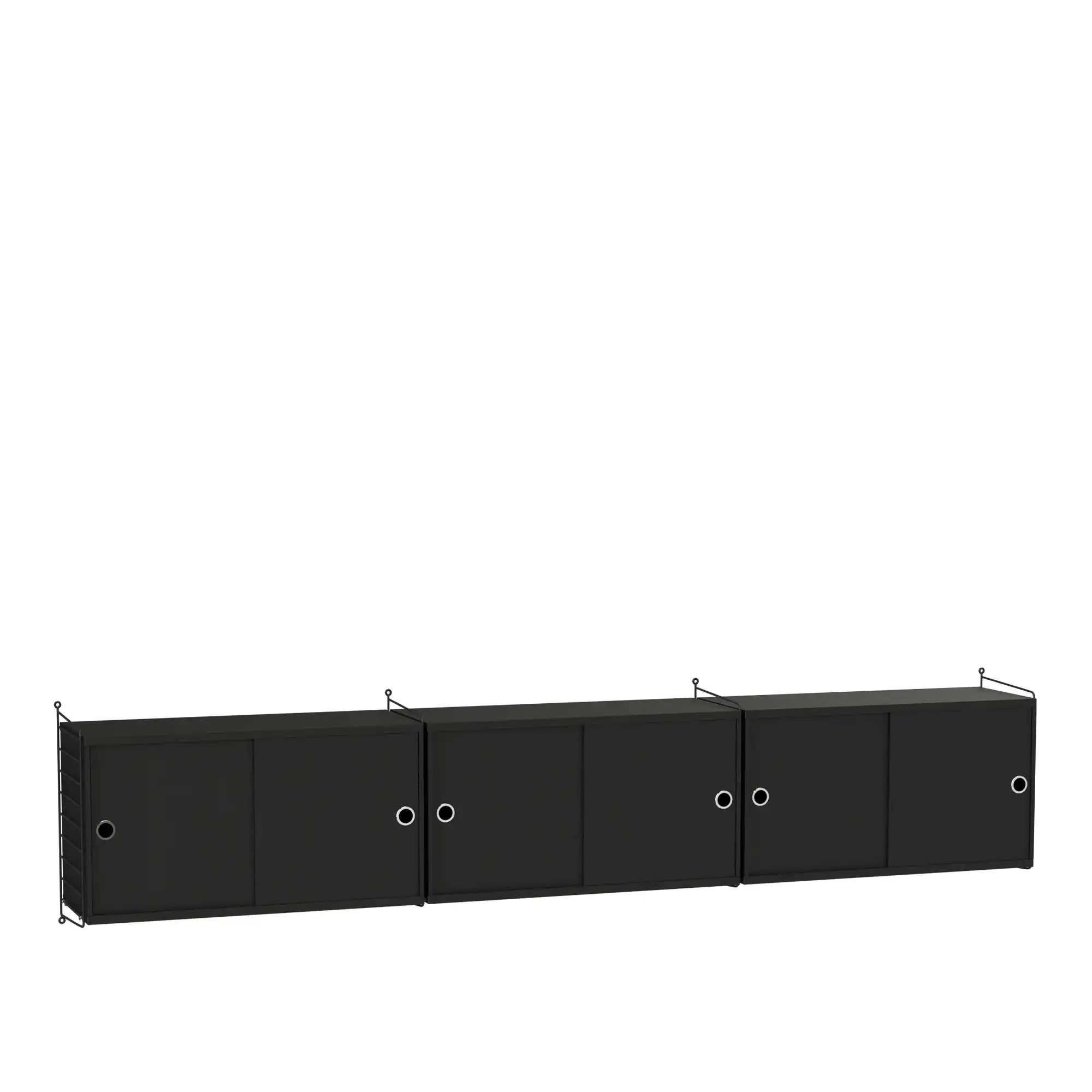 Stue hyllesystem D svart/svart