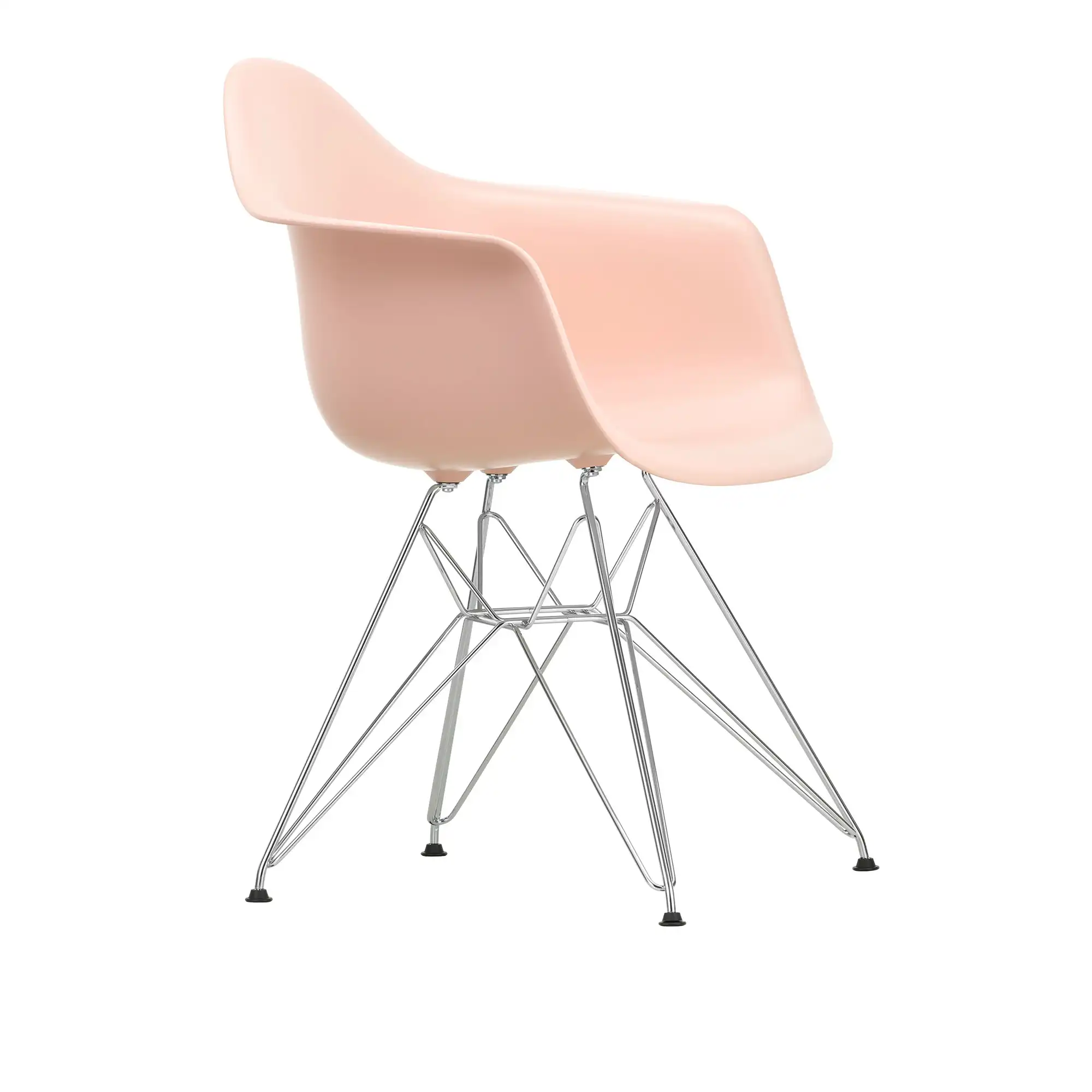 Eames Plastic Armchair DAR - 41 Pale Rose - Chrome Base