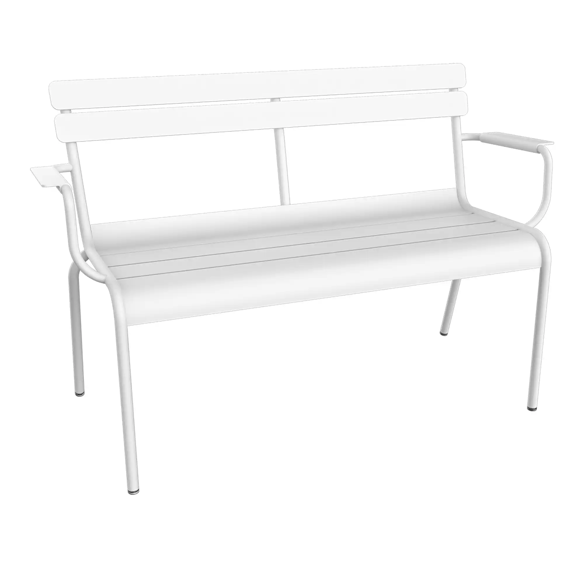 Luxembourg 2-Seater Garden Bench - Cotton White