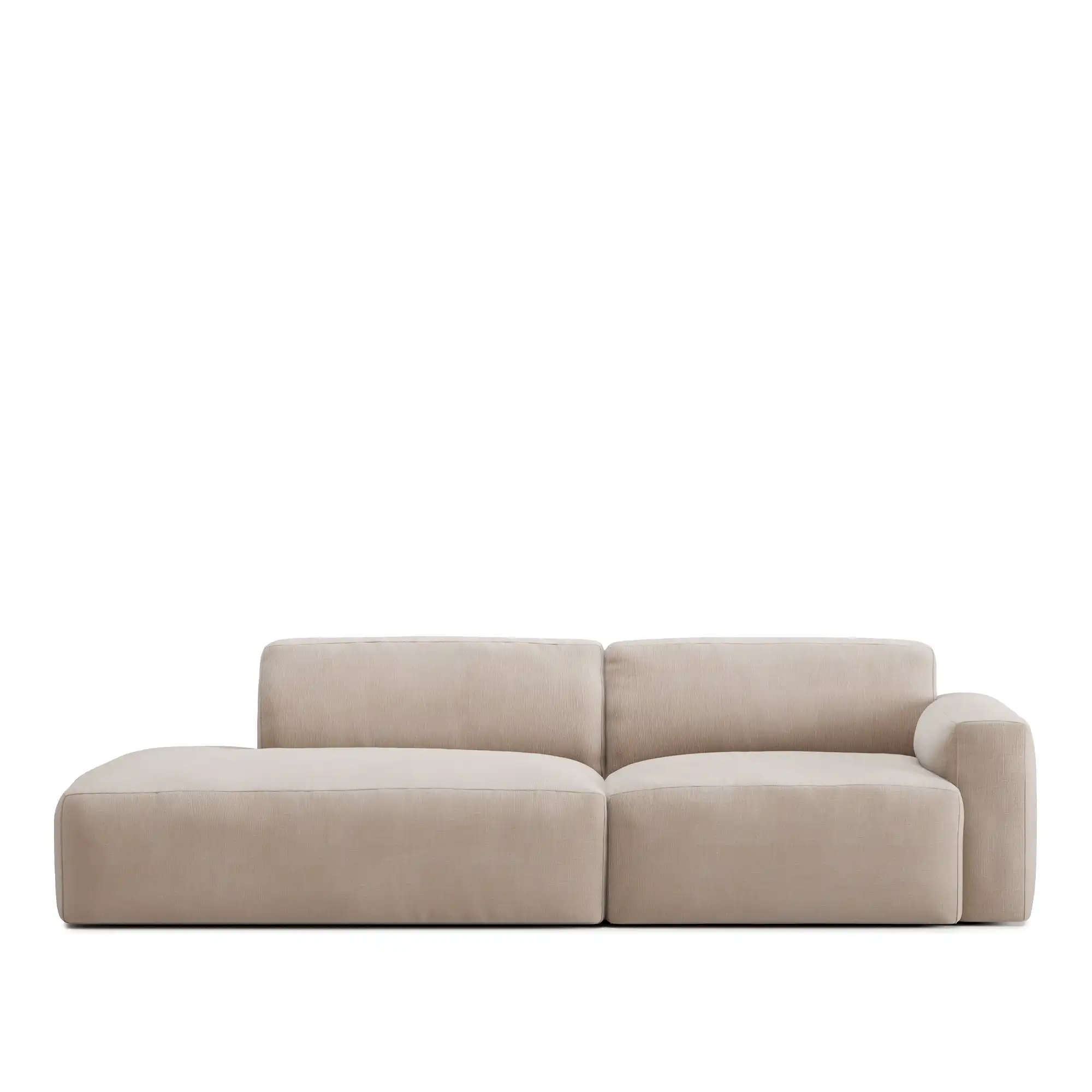 Brick 2-Seater Open End Left - Shadow Beige