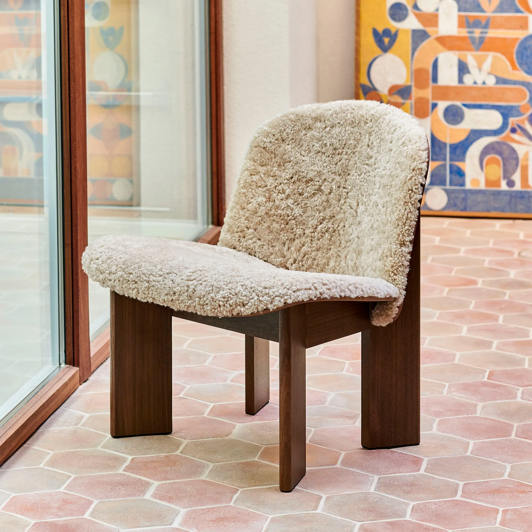 Chisel lenestol Front Upholstery Oak