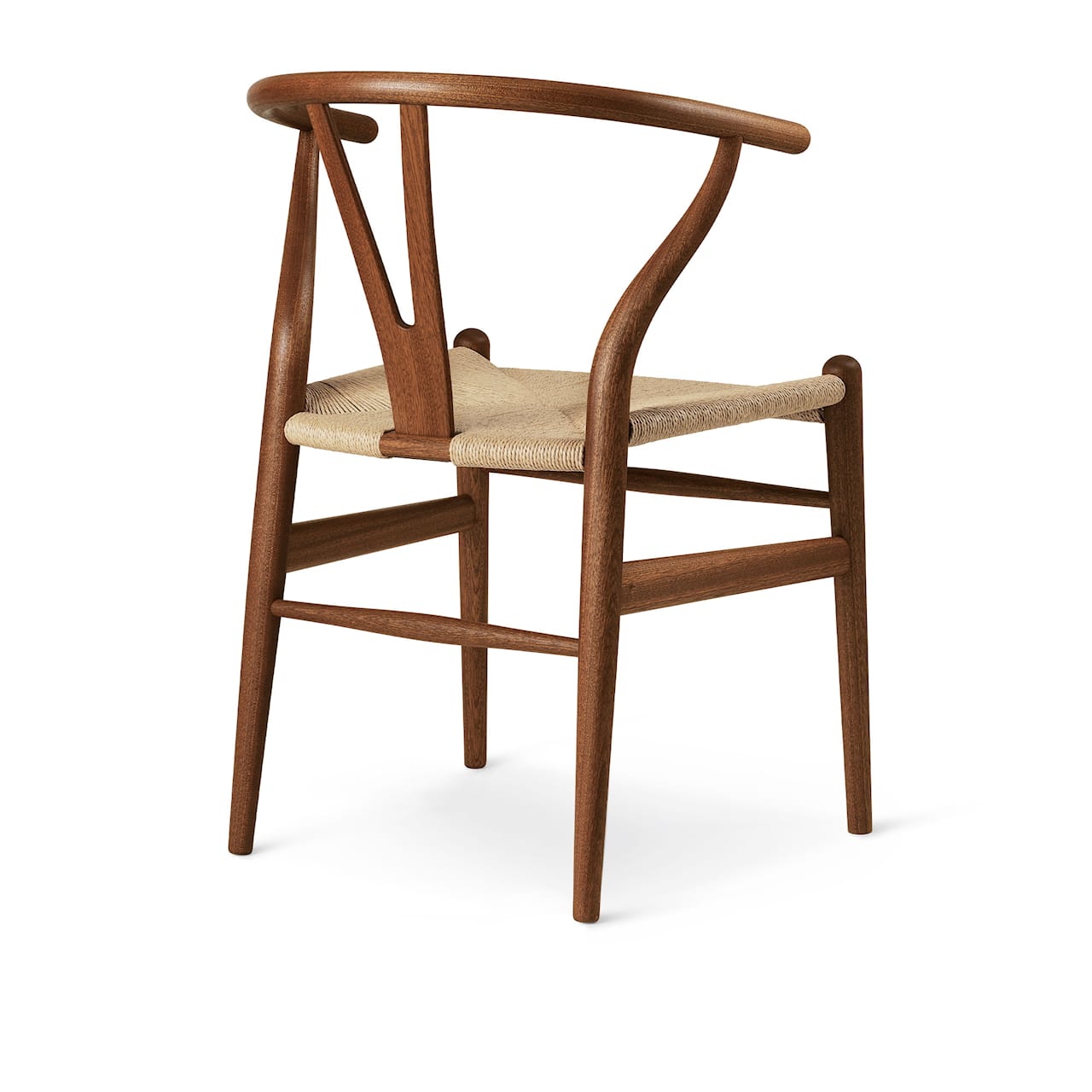 CH24 Y chair - Mahogany/Natural braided paper cord