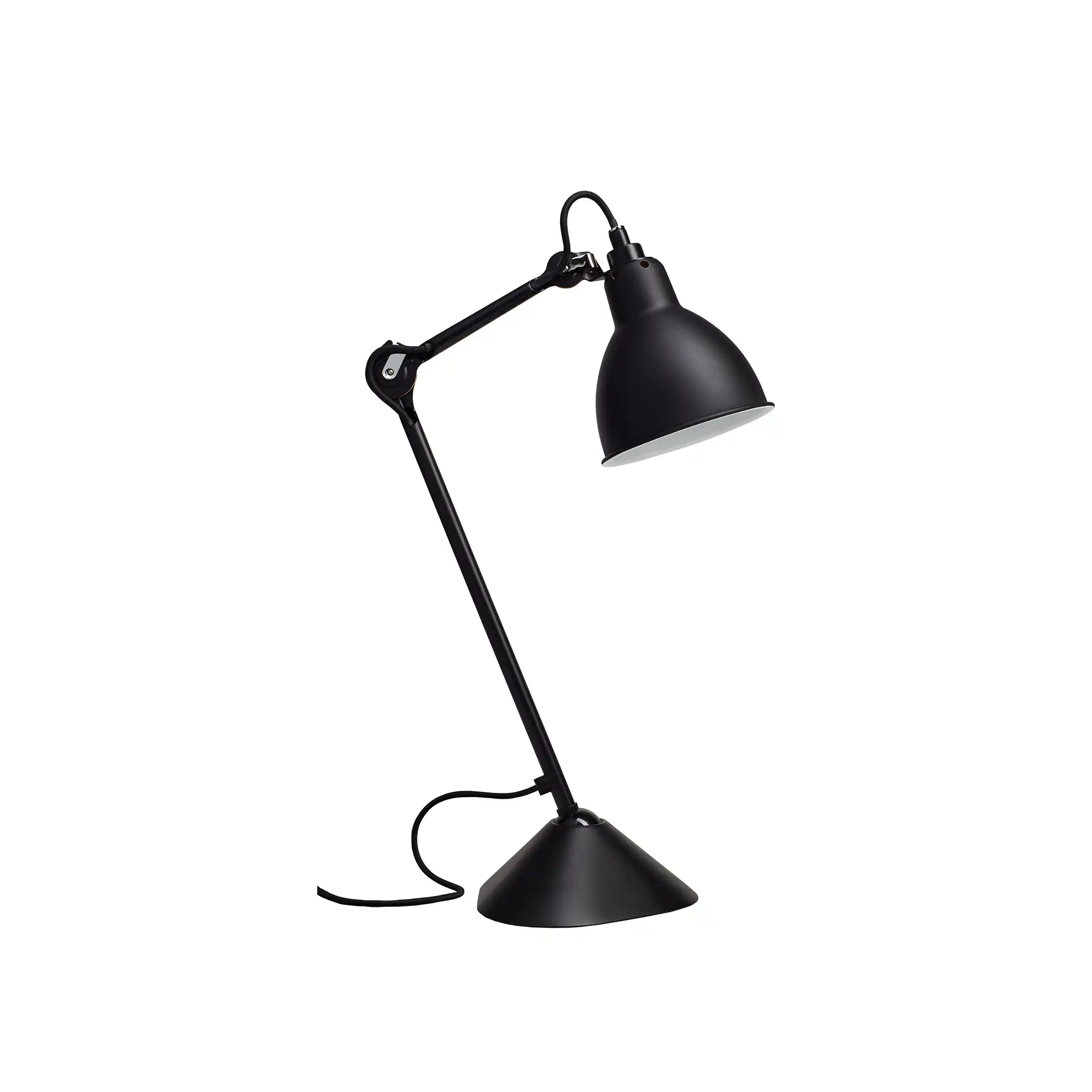 Lampe Gras No205 - Rund - Sort sokkel, Sort