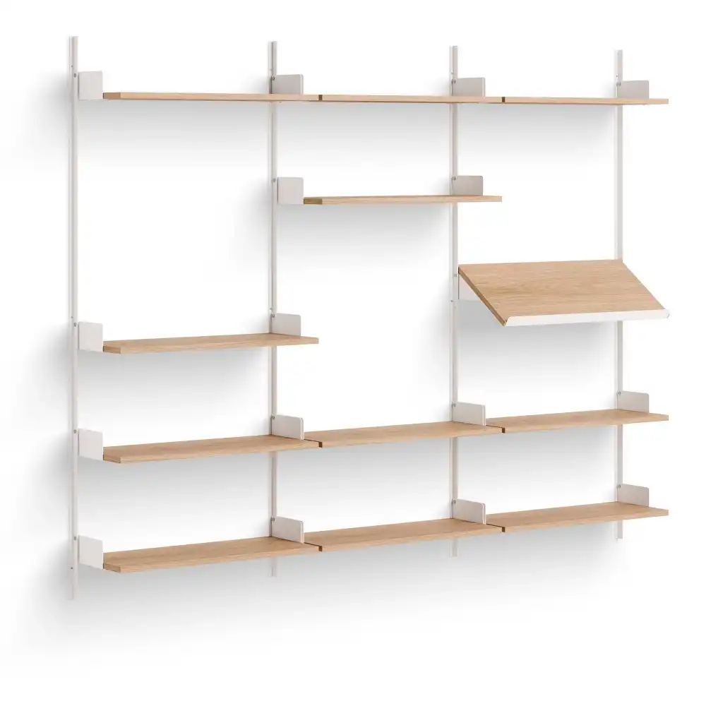 New Works Display Shelf 190 Oak/White