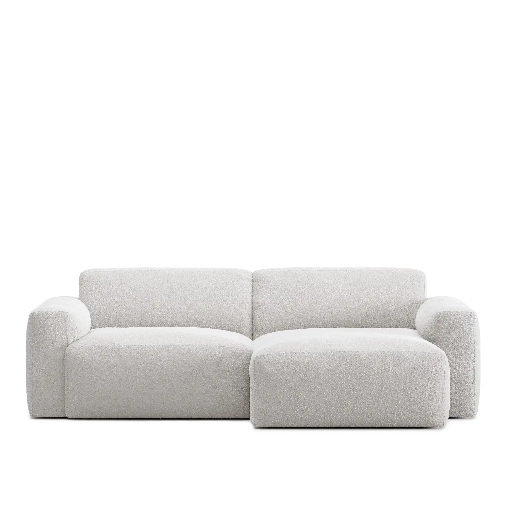 Brick 2-Seater Chaise Lounge Right - Ascot White