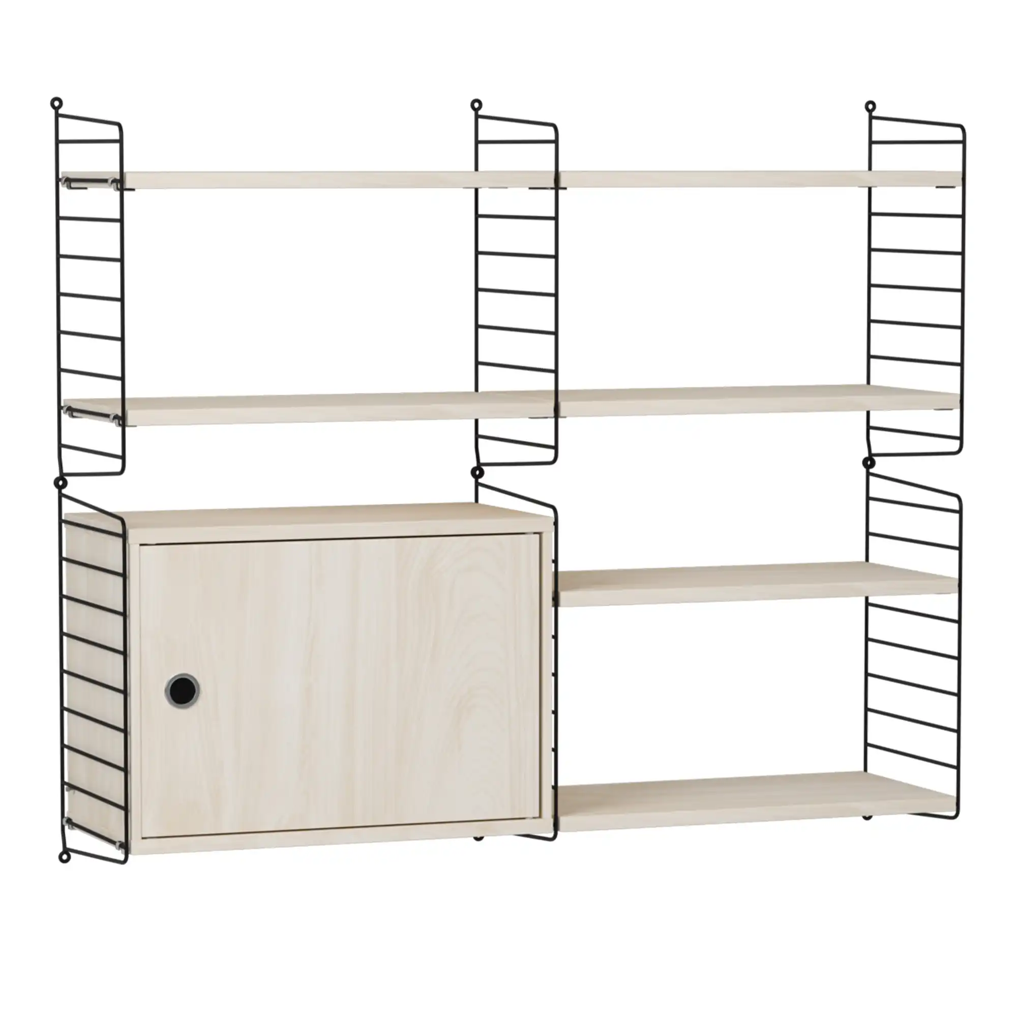 Stue hyllesystem R ask/svart