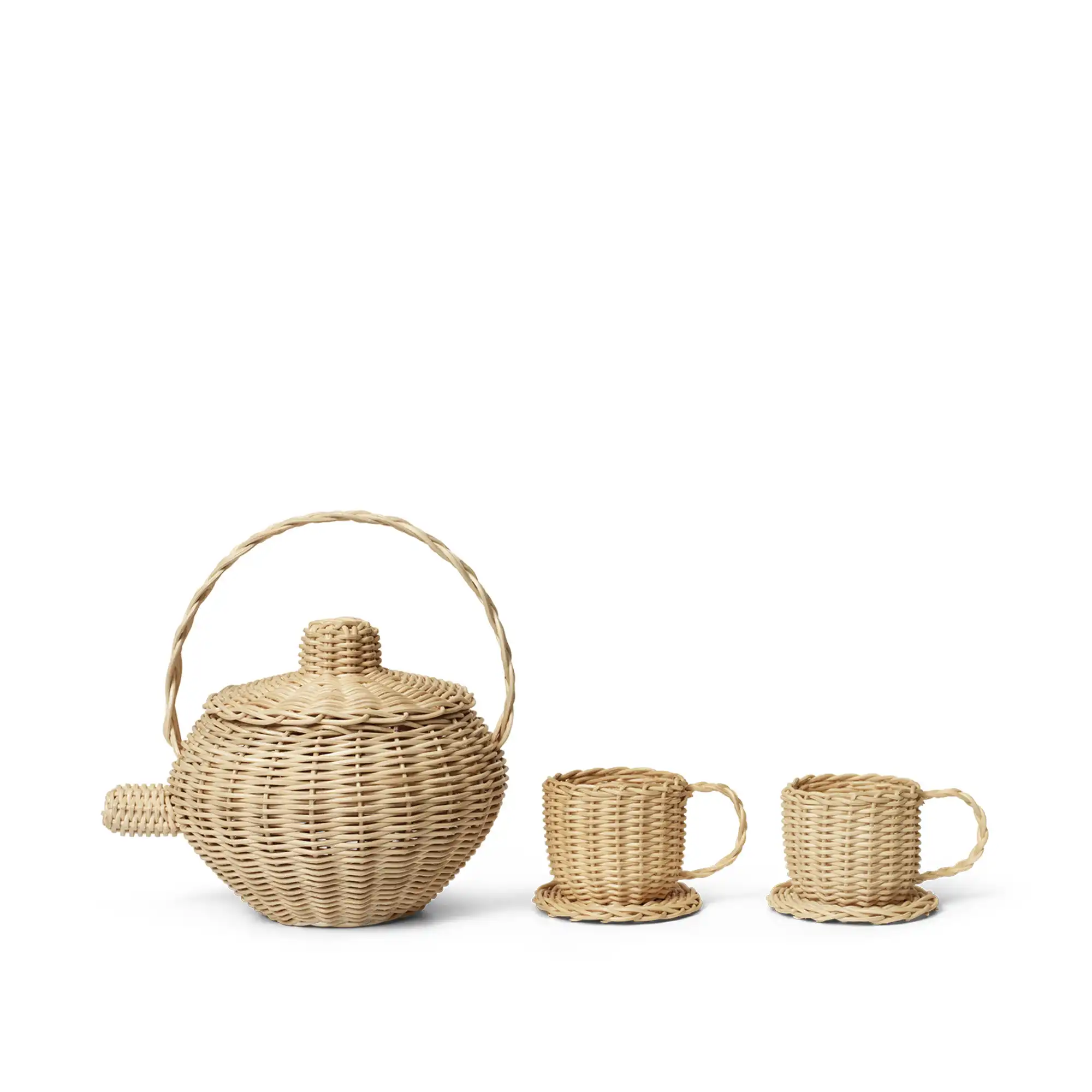 Rattan Tea Set