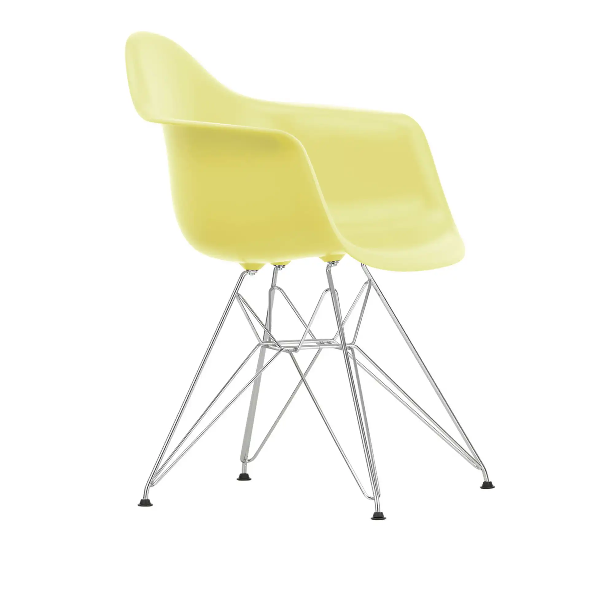 Eames RE Plastic Armchair DAR 92 Citron Chrome