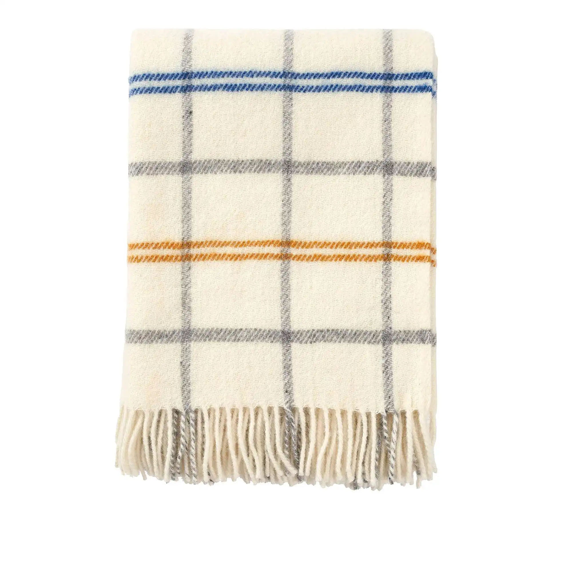 Tartan 130x200 cm White/Yellow/Blue