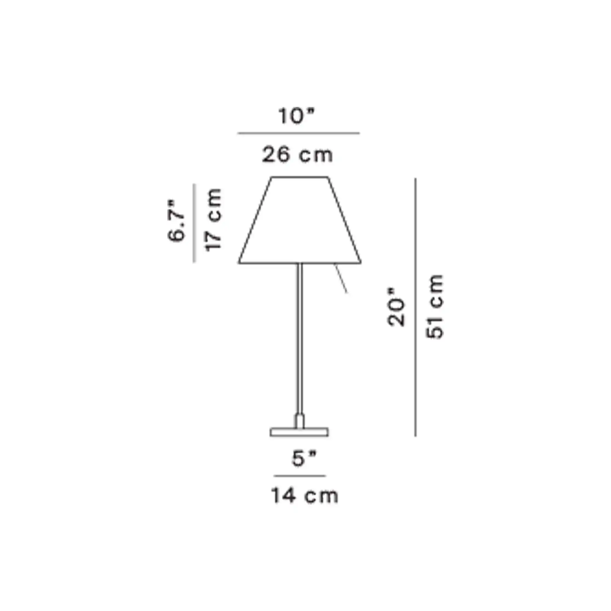 Costanzina Bordlampe - Aluminium/Hvit