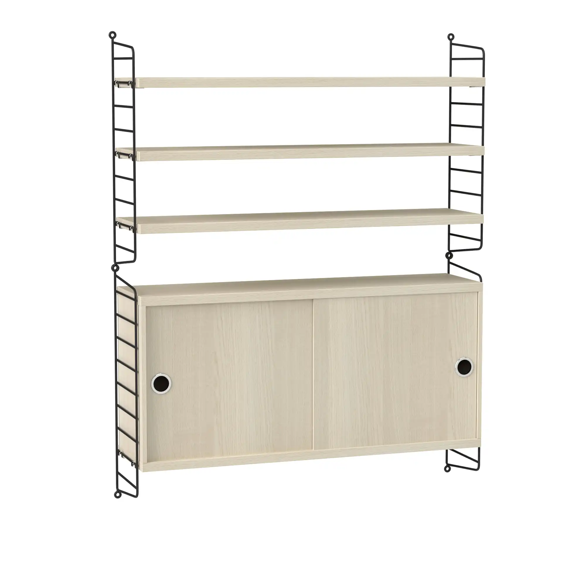 Stue hyllesystem I ask/svart