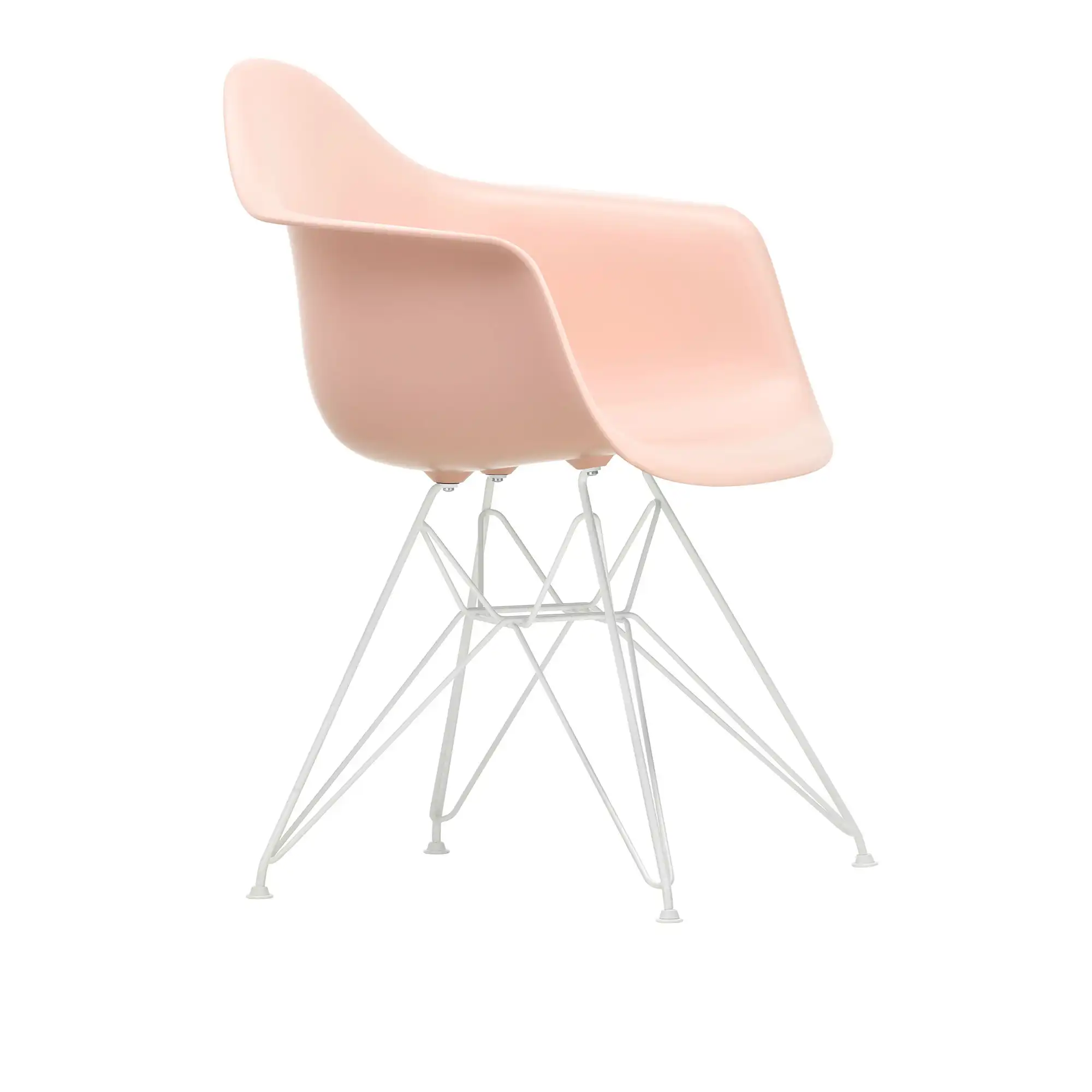 Eames Plastic Armchair DAR - 41 Pale Rose - White Base